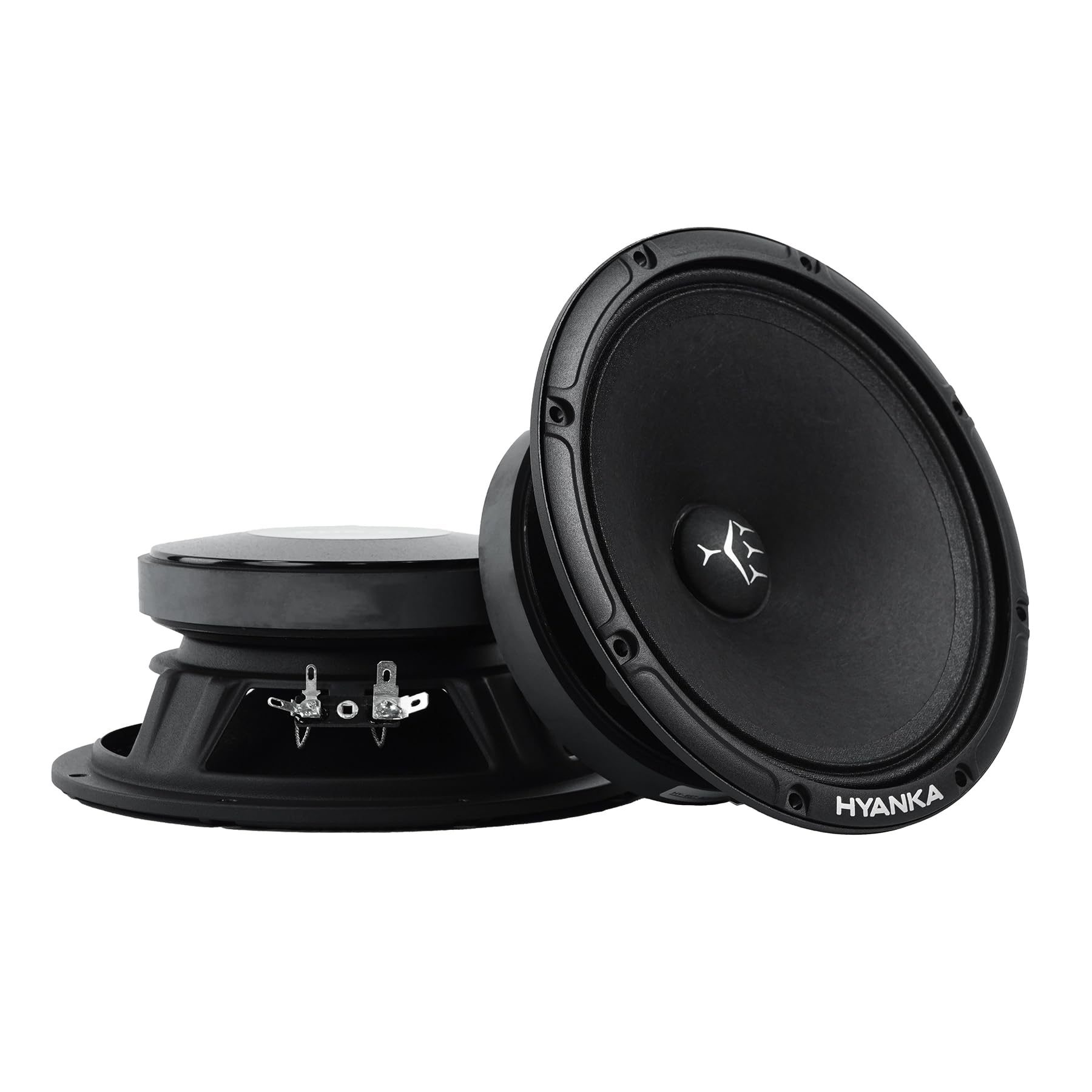 H YANKA SMD-65 6.5 Midrange Speakers Car Audio, 250 Watts 4 Ohms Door Speakers with Black Steel Basket, Distortion-Free Sound, I