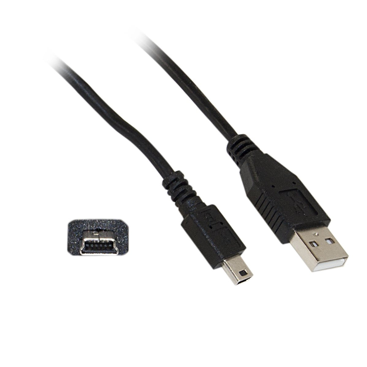 CableWholesale 6 feet Mini USB 2.0 Cable, Black, Type A Male/Mini B Male, A Male to 5 Pin Mini B High Speed USB Cable, Type A to Type B USB Cable, USB 2.0 to USB Mini Cable