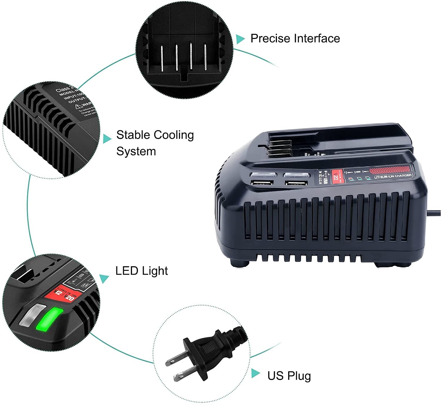 Cmcb104 V20 Battery Fast Charger Replacement For Craftsman V20 Craftsman 20V Max Lithium Compact Batteries Lithium Battery Cmcb2