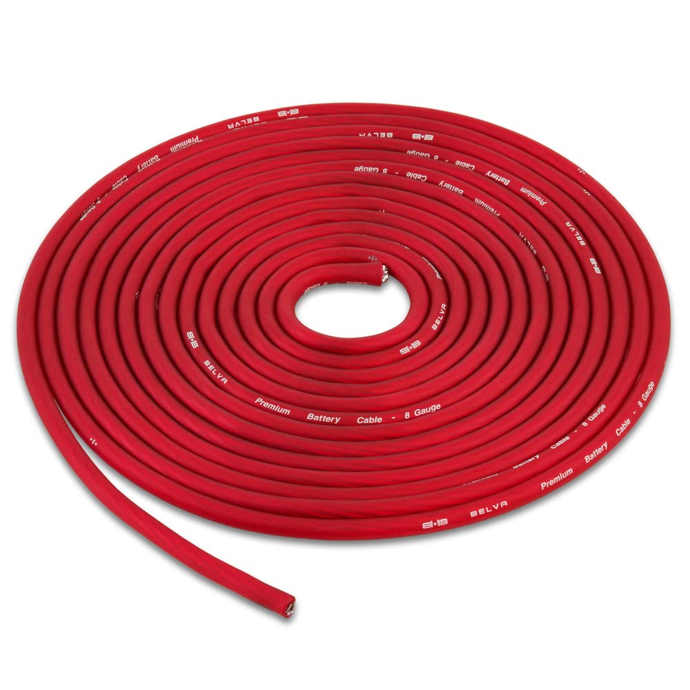 Belva True 8 Gauge Awg Premium Cca Amplifier Wiring Kit Without Rca Cable   Bpk8 Red