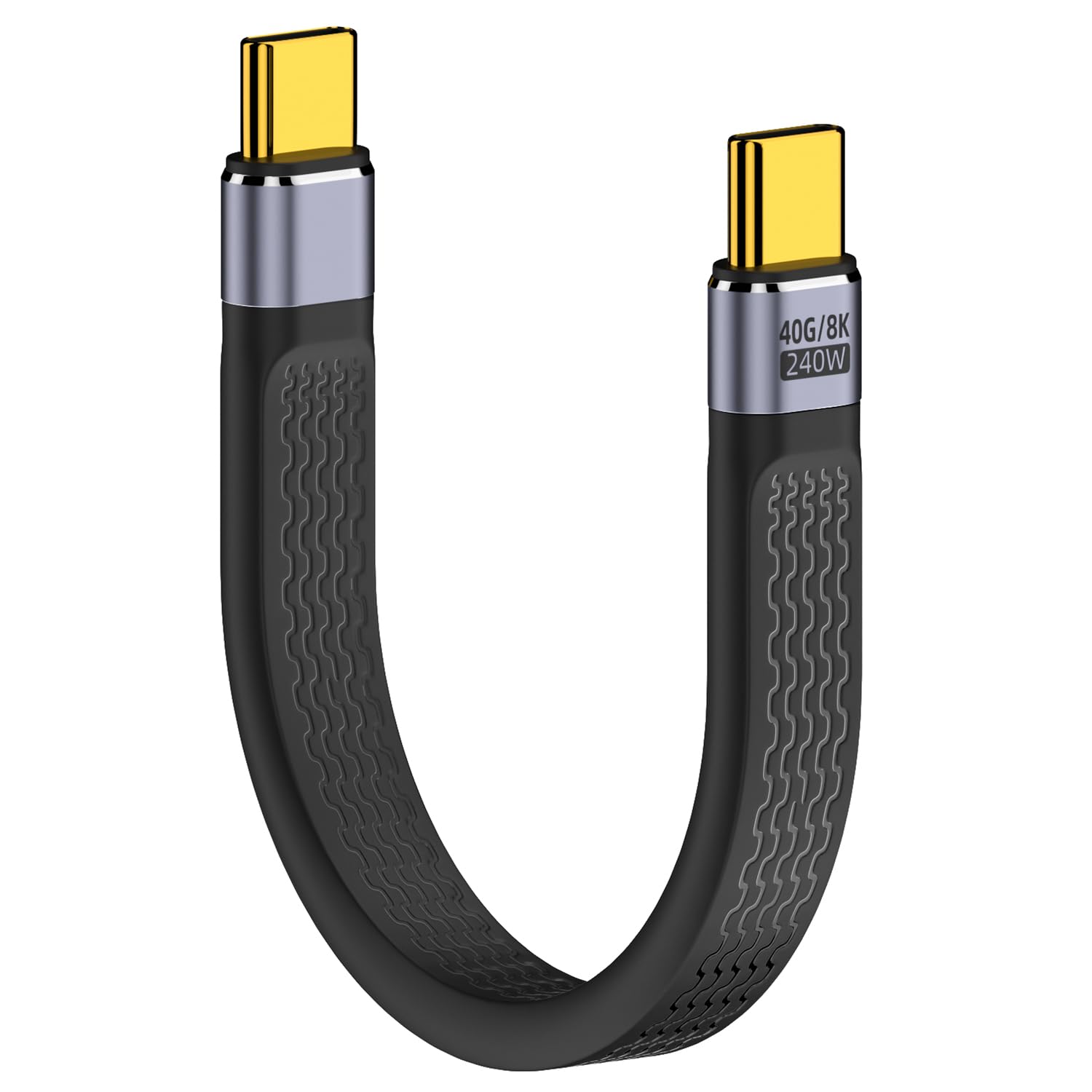 AreMe Short USB C Cable 5.3 inch, USB C to Type C 240W Fast Charging USB 4 Cable Supports 8K HD Display, 40Gbps Data Transfer fo