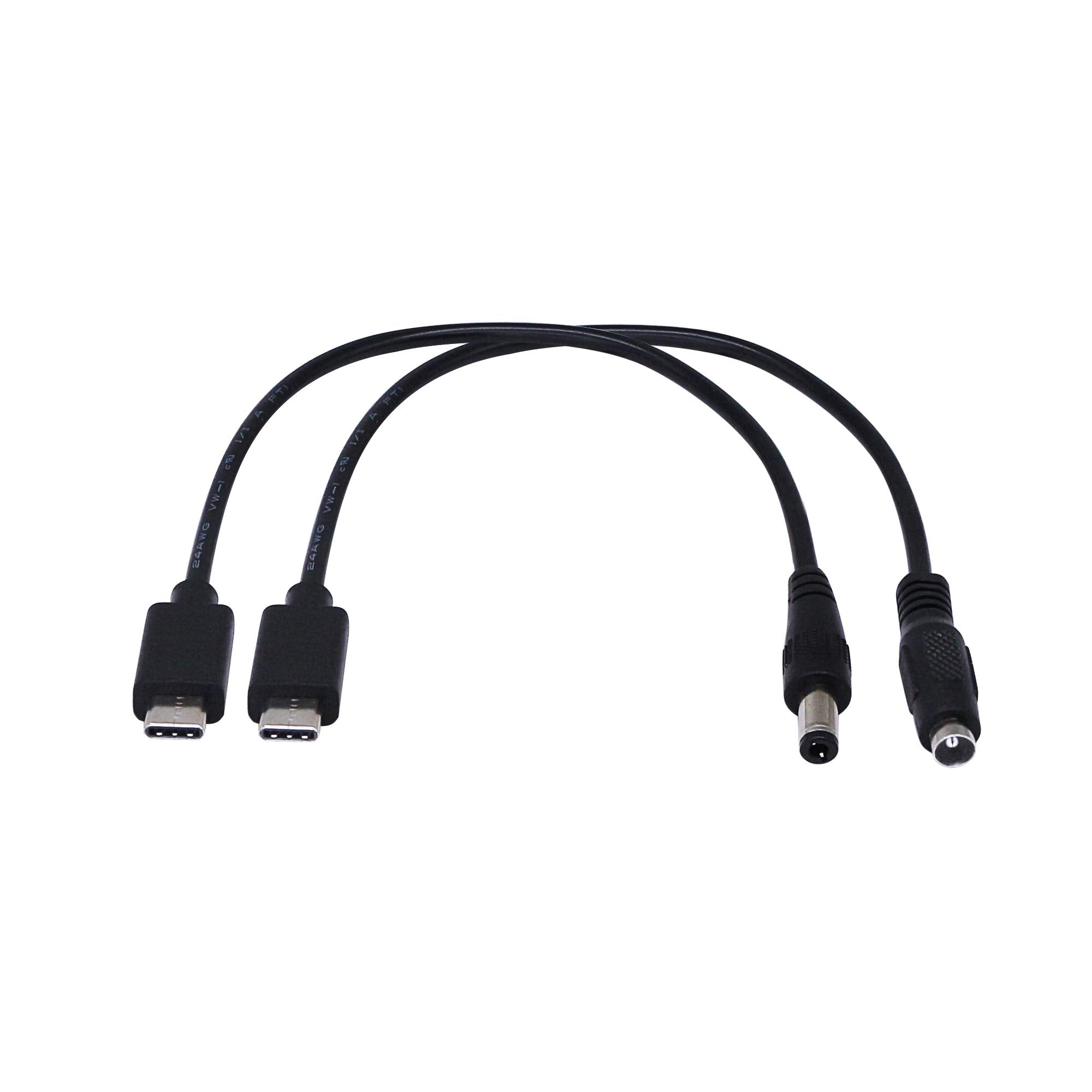 Sinloon Usb 3.1Type-C Male To Dc5.5 X 2.5Mm Male Female Power Plug Extension Charge Cable For Tablet (Usb-C To Dc M F 1Pair)