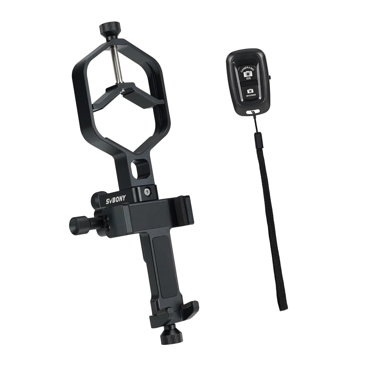Svbony Sv214 Pro 3-Axis Universal Smartphone Adapter, Support 44 To 64Mm Eyepiece Diameter, Digiscoping Adapter With Remote Cont