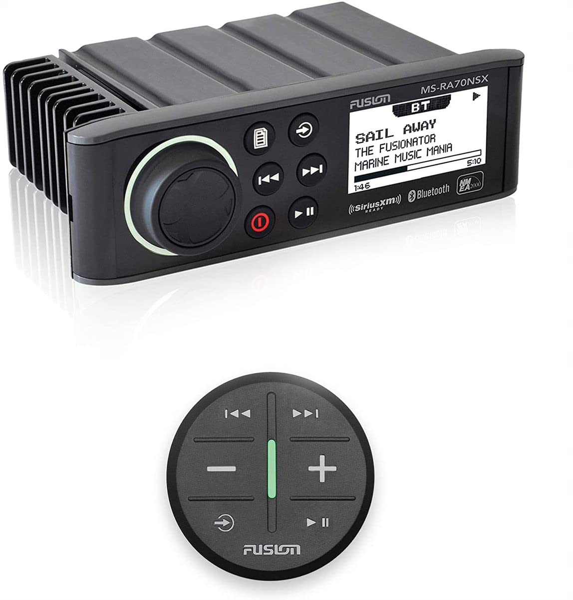 Fusion Ms Ra70Nsx Marine Entertainment System With Wireless Remote   Black
