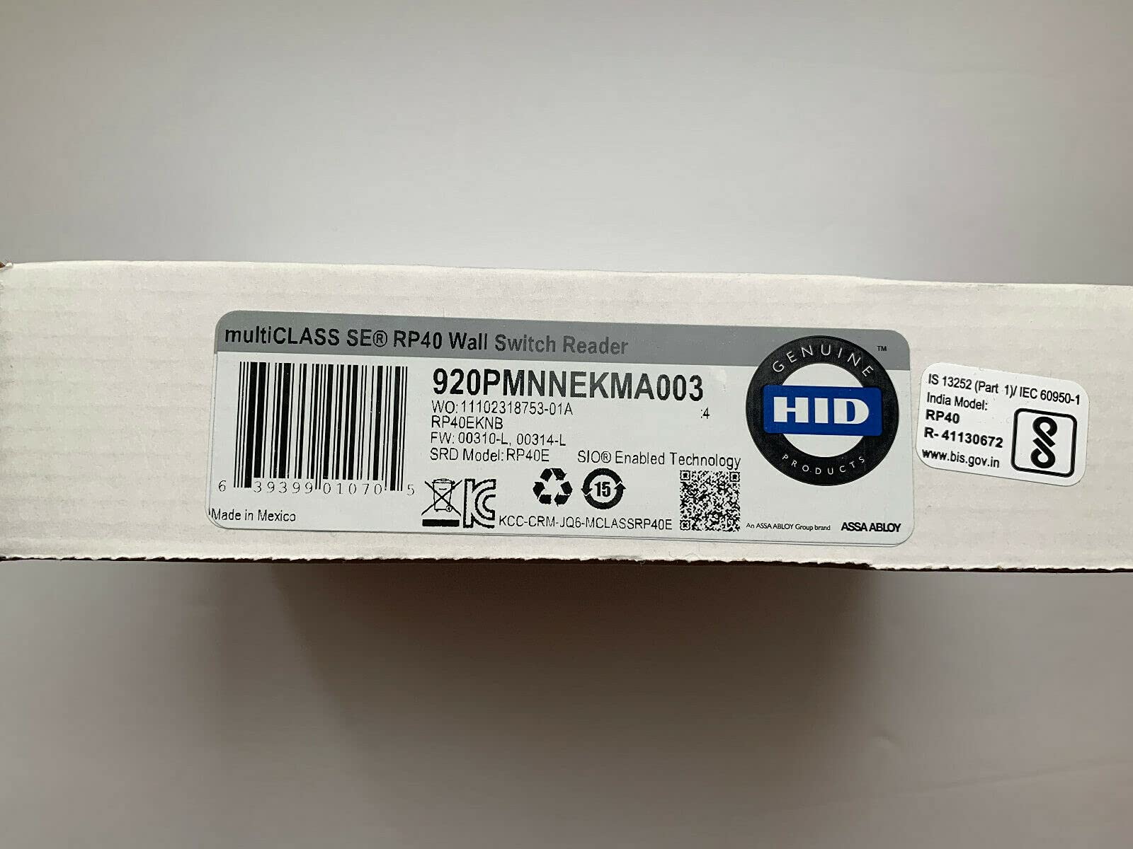 Hid Global 920Pmnnekma003 Rp40 Mltcls Se,Wieg,Pig,Blk,Hf Std/Sio/Seos/Ma