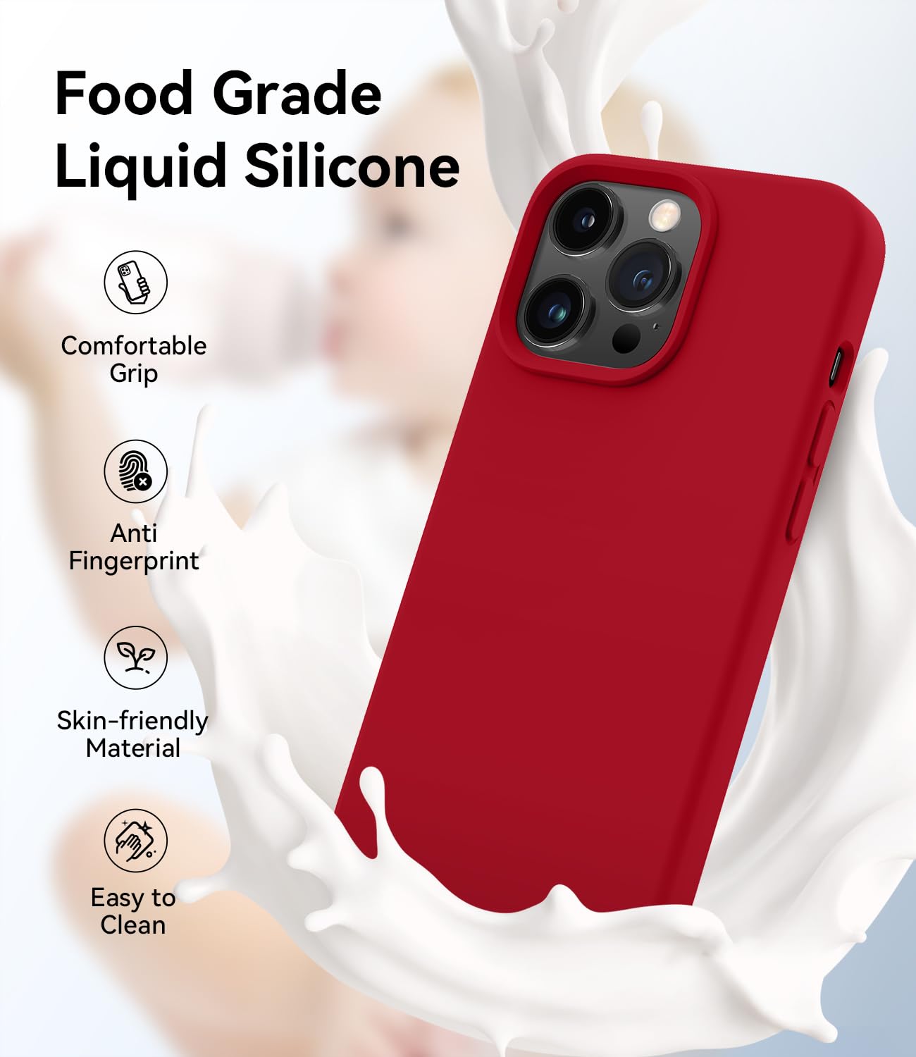 Aotesier Magnetic For Iphone 13 Pro Max Phone Case, [Compatible With Magsafe][Military Shockproof Protection] Silicone Case With