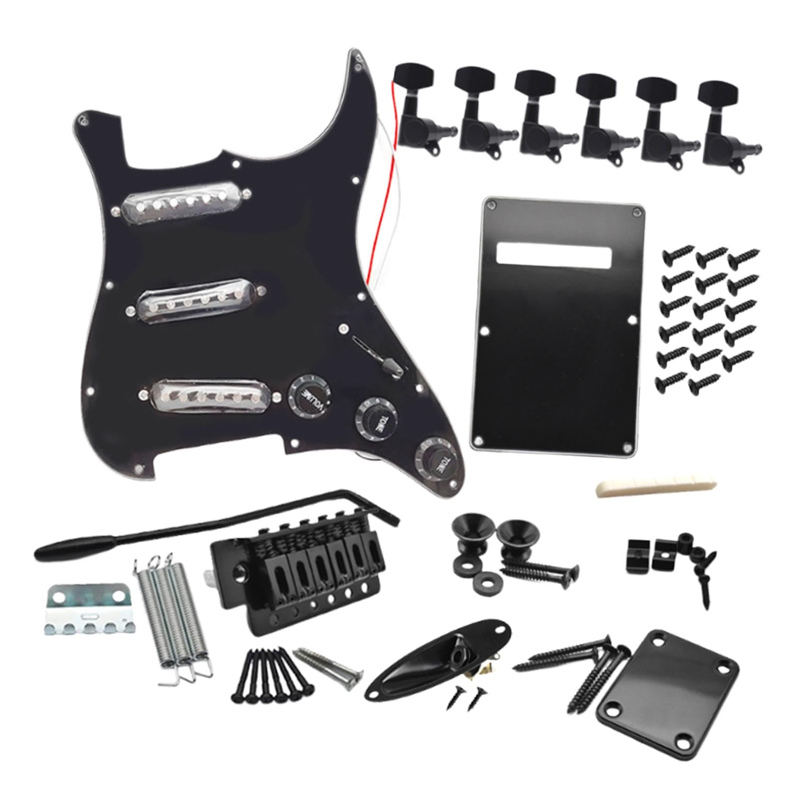 Calandis Diy Electric Guitar Kits Portable Retro Multifunction Backplate Accesssories Black B | Pickguards | Guitar Parts | Part