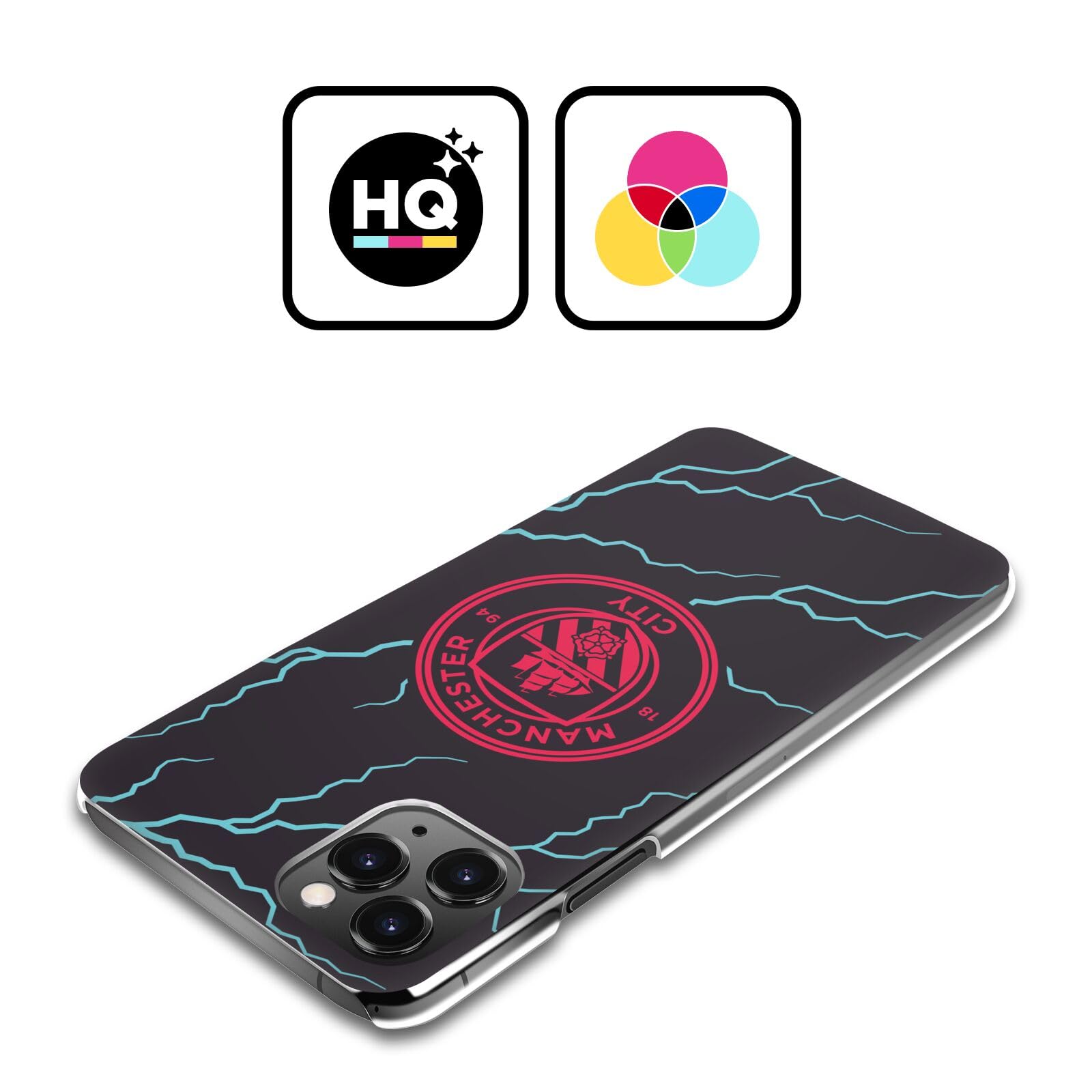 Head Case Designs Officially Licensed Manchester City Man City Fc Third 2023/24 Badge Kit Hard Back Case Compatible With Apple I