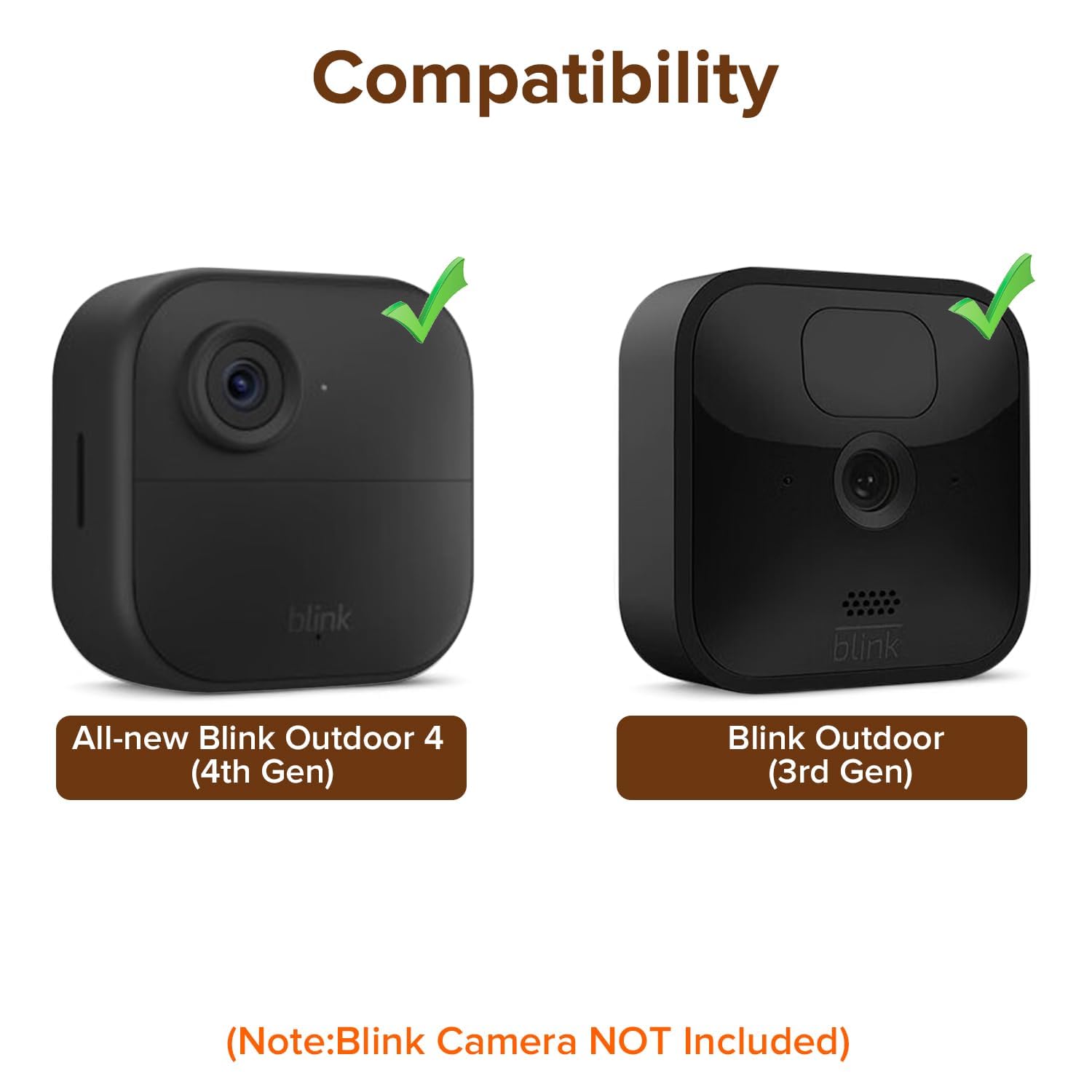 Wall Mount For Blink Outdoor Camera, Weatherproof Protective Housing With Charging Cutout For All New Blink Outdoor 4 (4Th Gen)