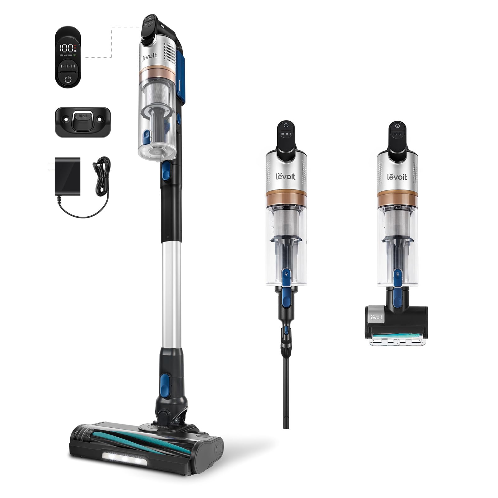 LEVOIT Cordless Vacuum Cleaner with HEPA Filter, Stick Vac with Tangle-Resistant Design, Up to 60 Mins, Powerful Suction, Lightw