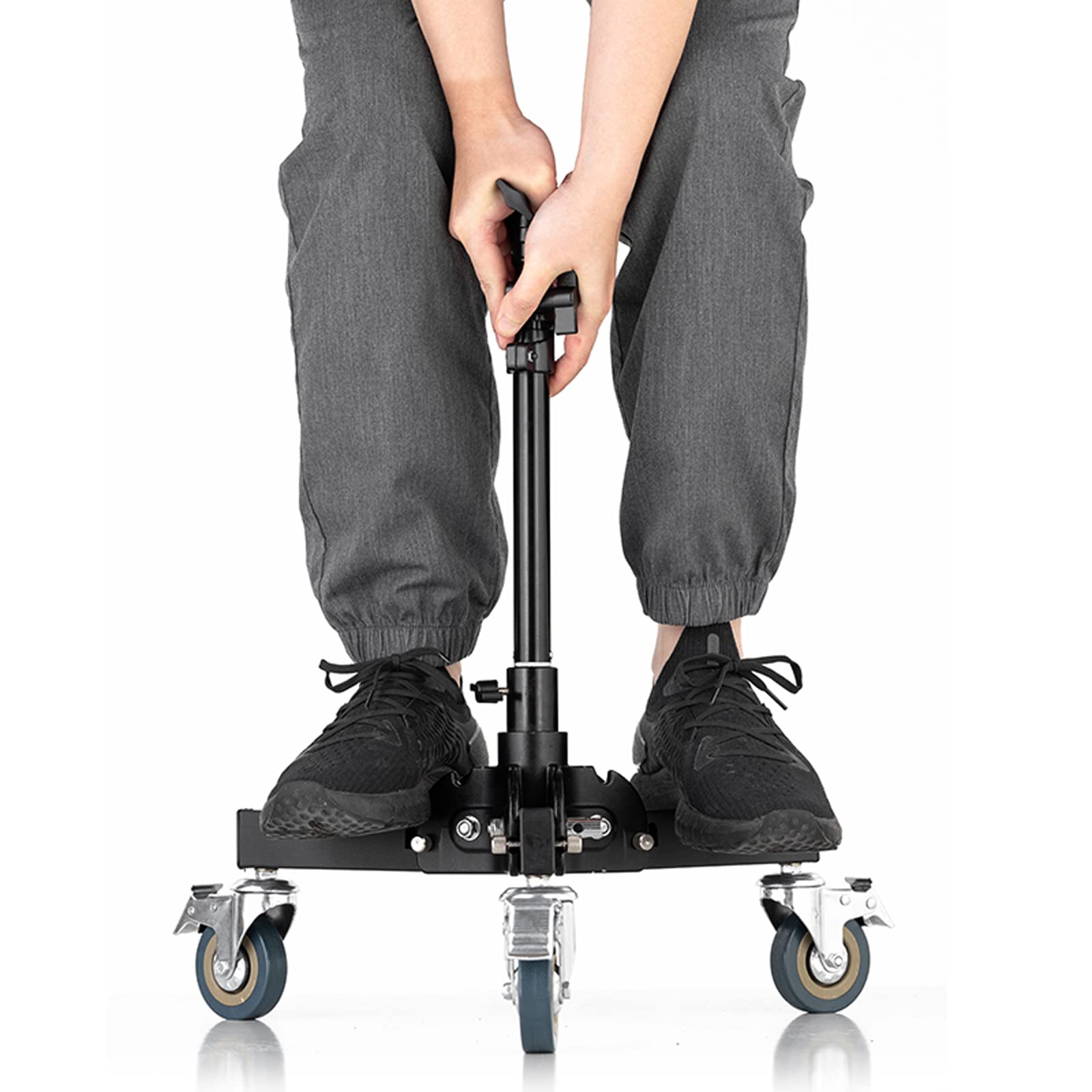 Ambitful 61 81Cm/21 31.9'' Profession Removable Very Sturdy Folding Floor Light Stand And Wheels For Studio Flash Led Light