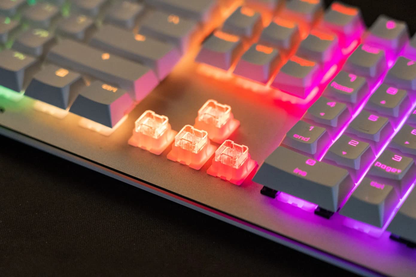 Cherry Mv 3.0 Viola Wired Mechanical Gaming Keyboard. Rgb Backlight With Cross Linear Viola Switches. From The Makers Of The Mx