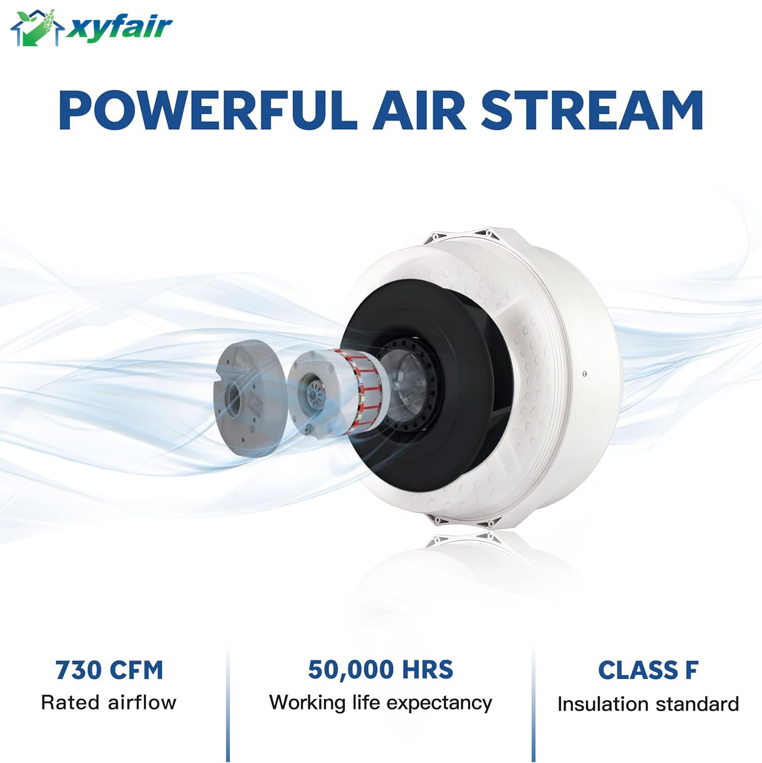 Xyfair Xyf Air Pf 200 | Inline Duct Fan 8'' 730Cfm | Moisture Resistant Exhaut Fan For Ventilation System (Indoor/Outdoor)