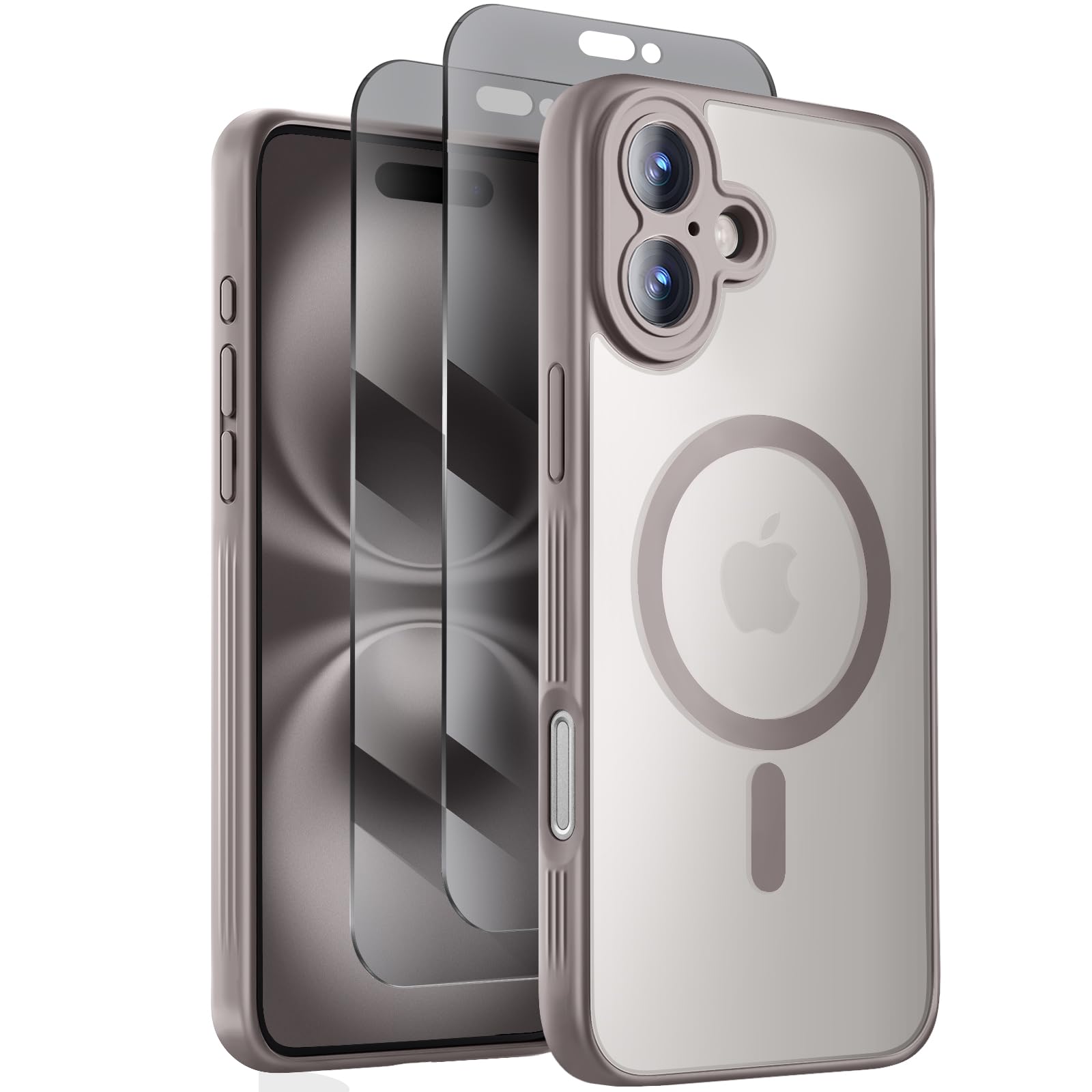 Symcele Designed For Iphone 16 Case, Compatible With Magsafe, With Privacy Screen Protectors X2, [Camera Protection] [15Ft Drop