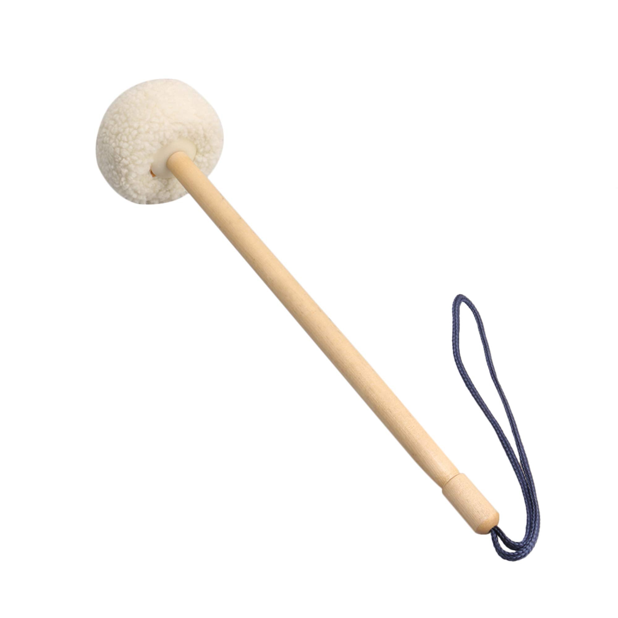 Lovermusic 36X8Cm Beige Gong Timpani Mallets Timpani Sticks Soft Velvet Head Mallets Wooden Handles