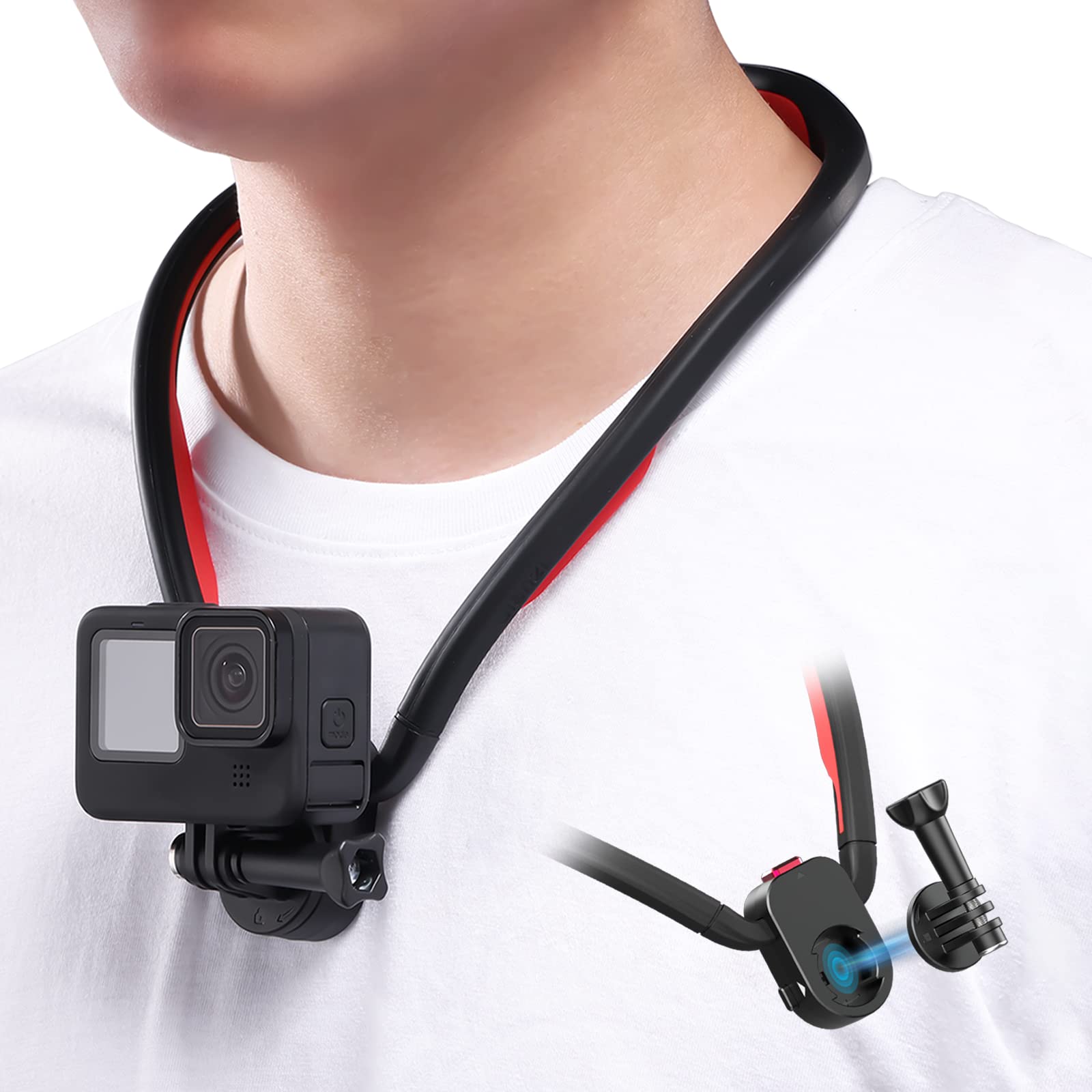 Magnetic Neck Holder Mount For Action Cameras   Ulanzi Go Quick Ii Pov Necklace Mount Quick Release Hands Free Mounting Attachments Vlog Aceessories