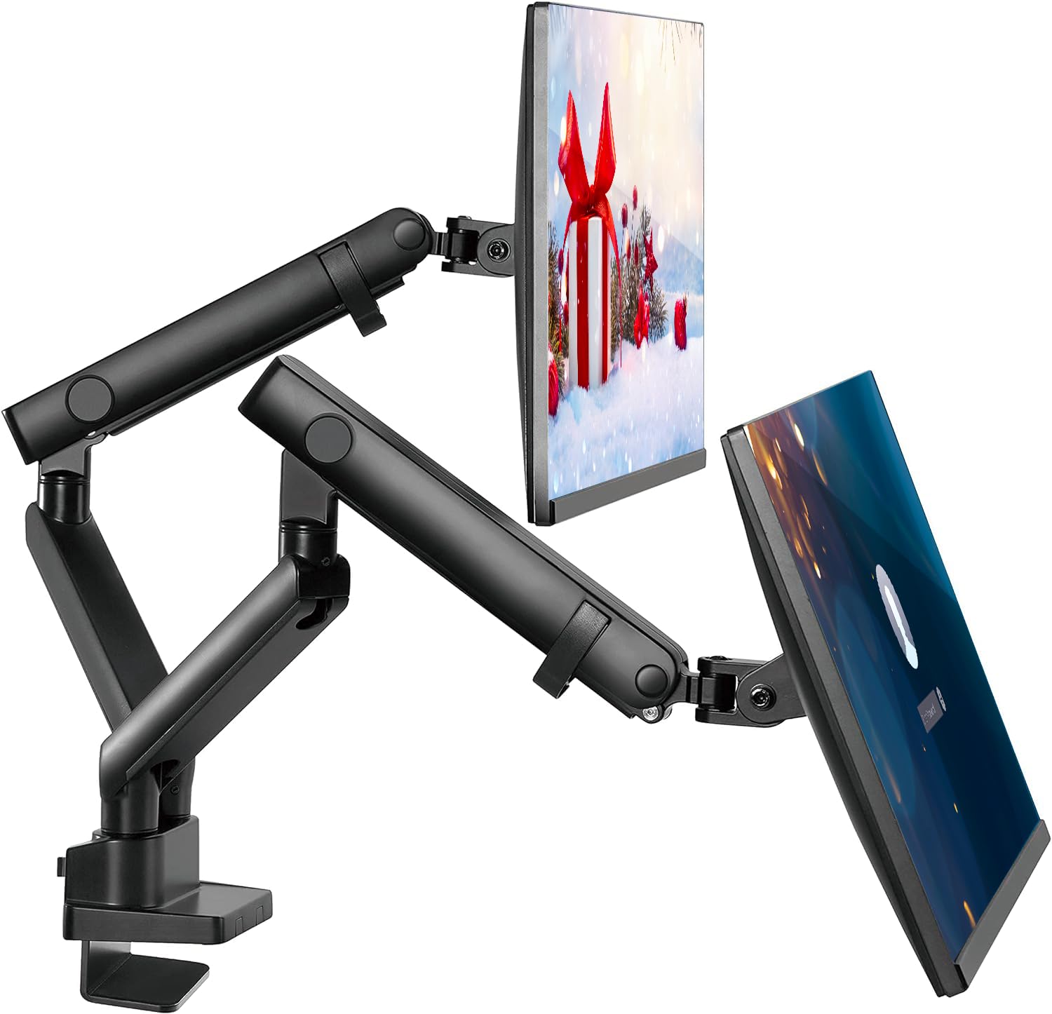 Dual Monitor Arm, Dual Monitor Mount, Dual Monitor Desk Mount Up To 32 Inch Computer Screens, Dual Monitor Stand Vesa Mount, Mon