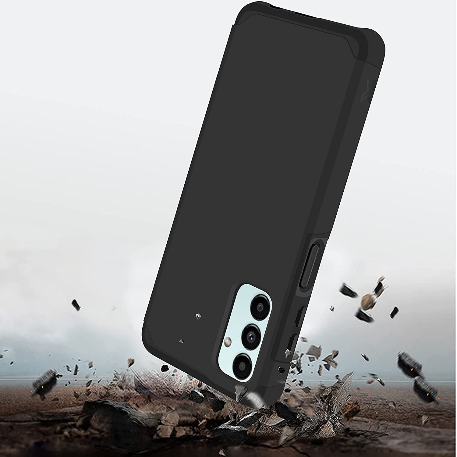 Gb Dual Layer Shockproof Slim Case Cover + [Tempered Glass] Compatible With Samsung Galaxy A13 5G - Oil Painting Eiffel