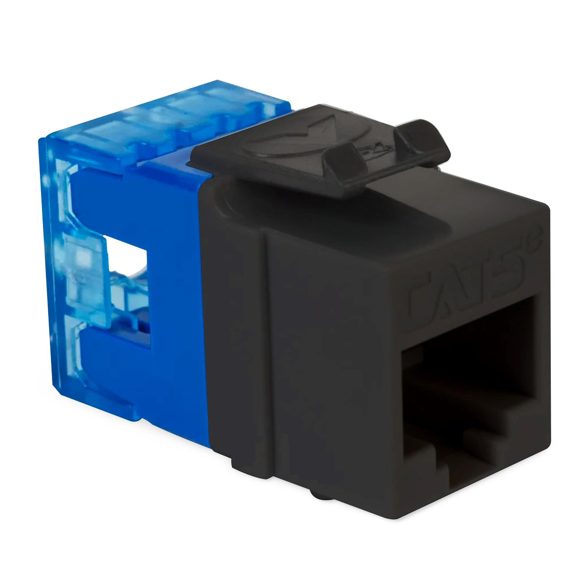 ICC CAT5e Keystone Jack with Slim Profile 180 Degree Punch Down, RJ45 ...