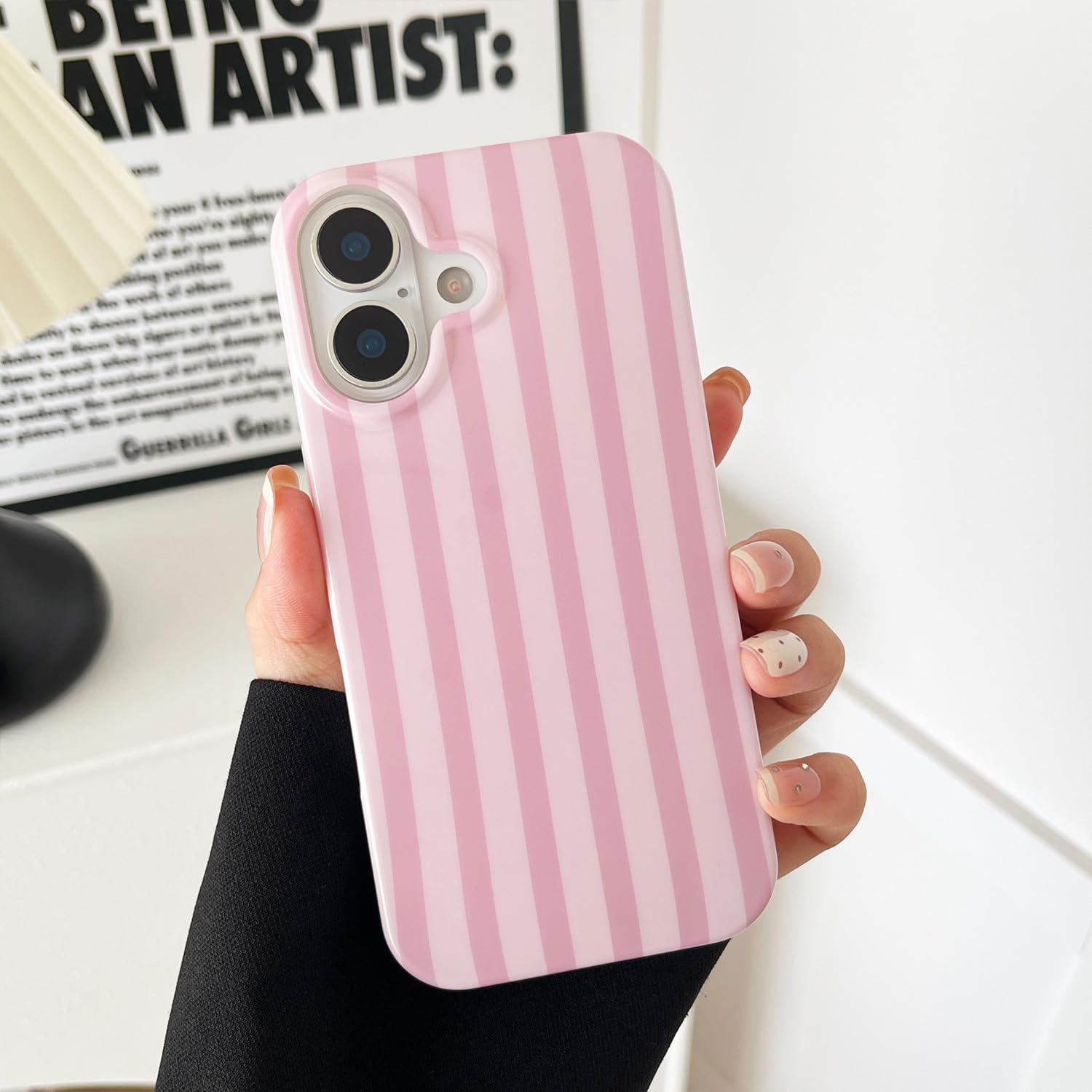 ZTOFERA for iPhone 17 Case with Geometric Vertical Stripes,Cute Fashion Simple Line Pattern for Women Men,Soft TPU Slim Glossy S