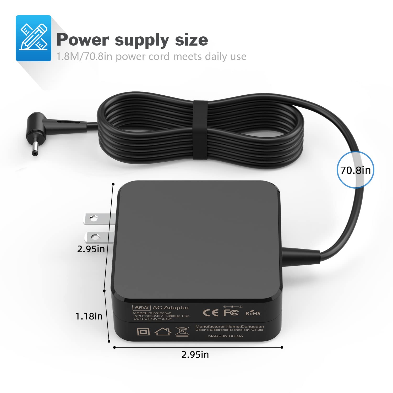19V Adapter Wall Charger Compatible With Lg Gram 13.3  13  14  15  17  Series Notebook 13Z950 13Z970 14Z950 14Z970 15Z960 15Z970