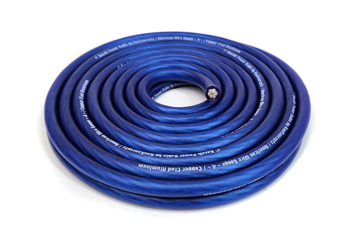 Knukonceptz Bassik 4 Gauge Blue Power/Ground Wire Cable   40 Feet