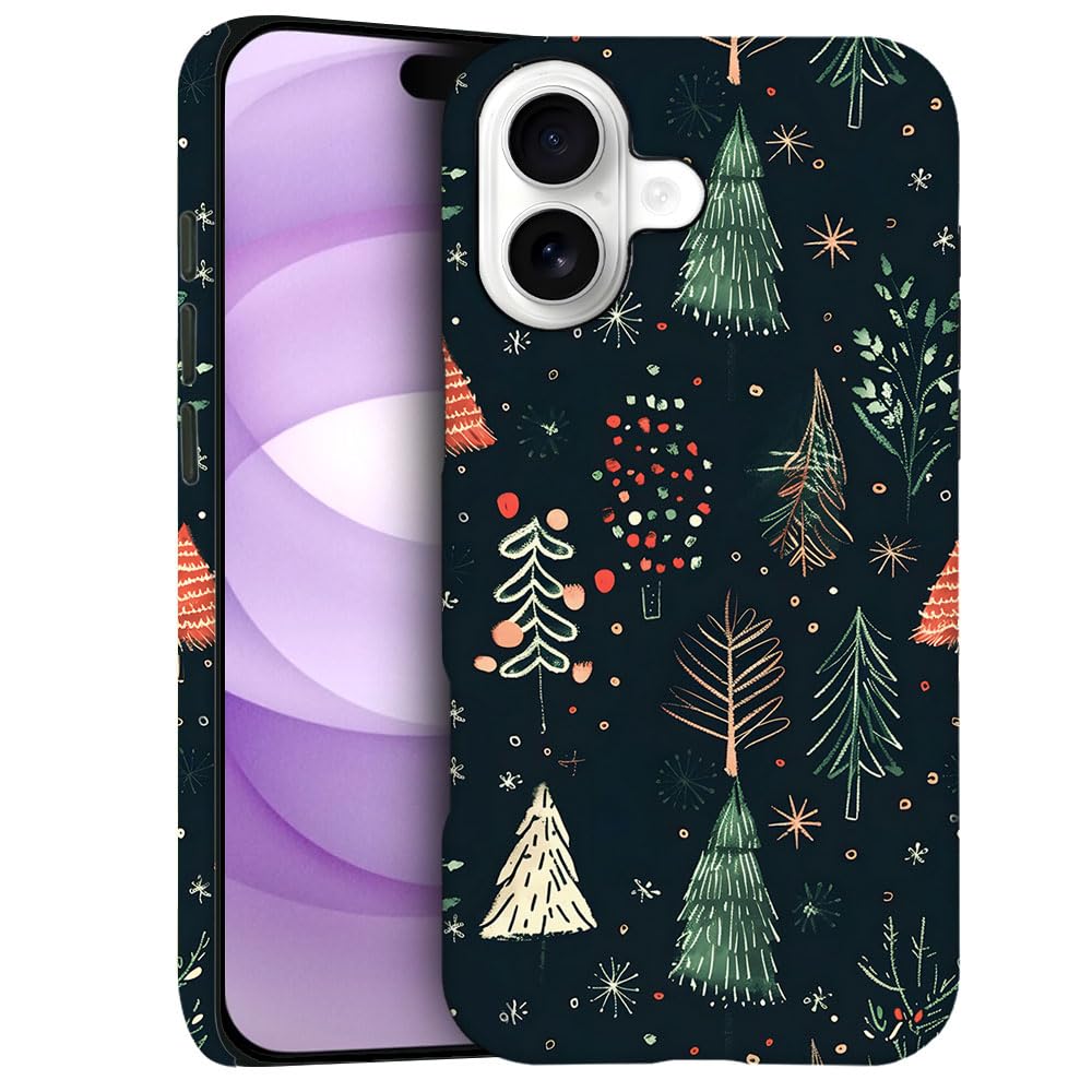 Case for iPhone 17 - Slim Fit Anti-Scratch Phone Case for Girl Women - Cute Christmas Tree (Frosted)