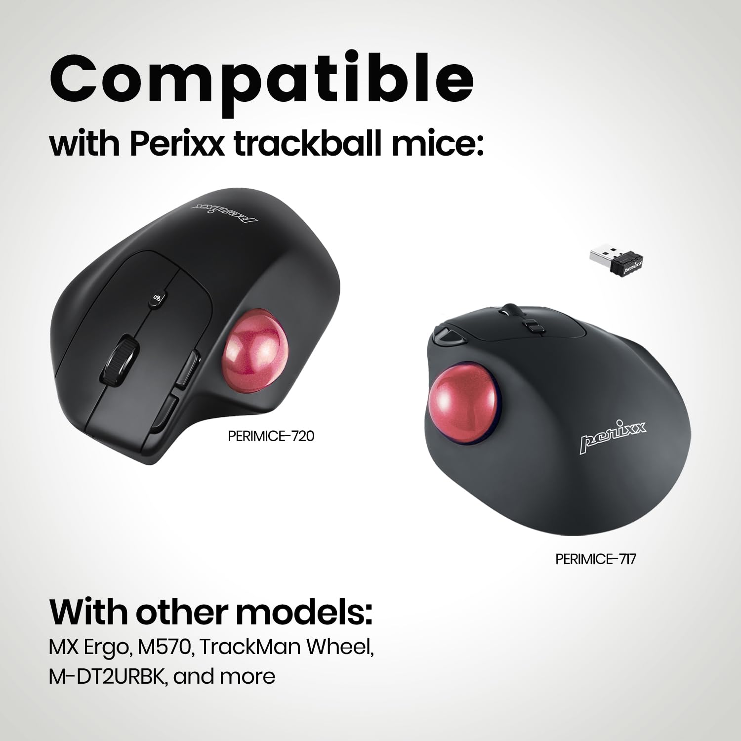 Perixx Peripro 303 1.34 Inches Trackball   Replacement Ball For M570, Perimice 517/520/717/720, And Other Compatible Trackball M