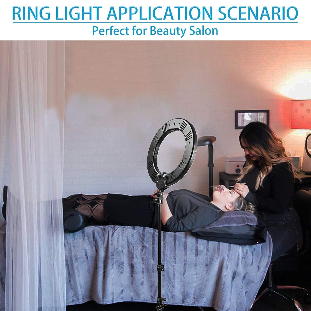 Professional Ring Light With Stand Dimmable Led Ring Light Bi Color Selfie Ring Light For Phone, Makeup Selfie Photography Ring