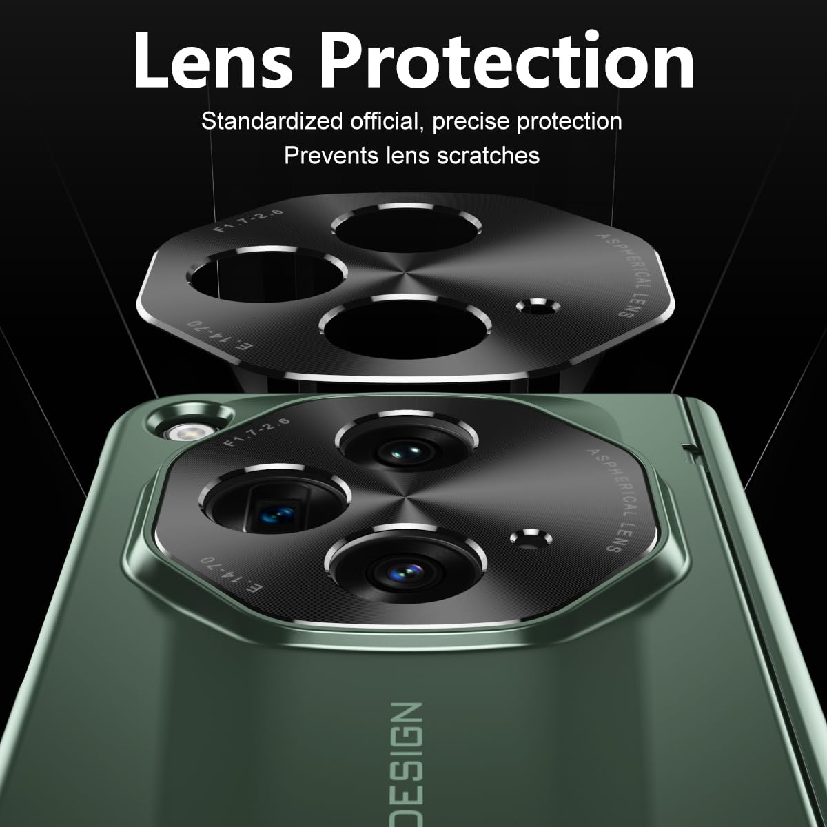 Yqodsz Oneplus Open Case With Stylus & Pen Holder, Octagon Camera Protector, Screen Protector, Hinge Protection, Pc Plating, Gre