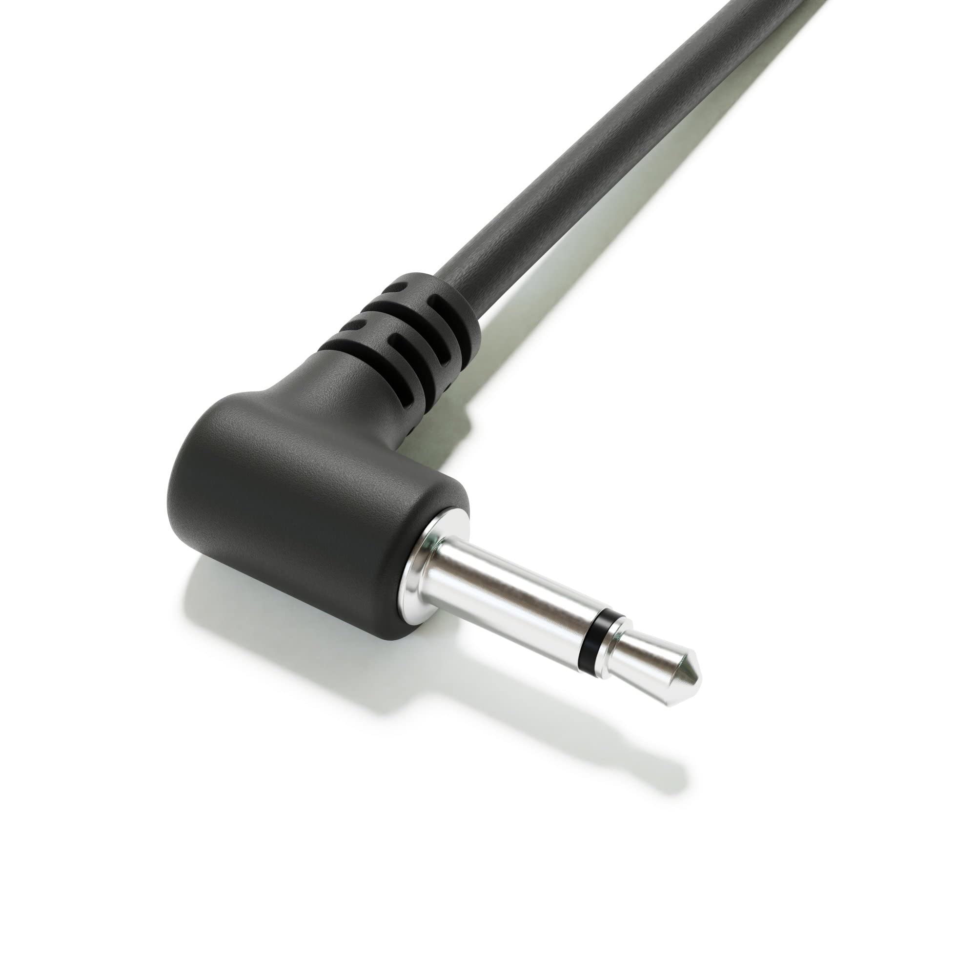 Excelvalley - 5-Pack - Right Angle Mono Modular Patch Cables - 3.5Mm 1/8 Eurorack Synthesizer [Black | 120 Cm - 47.24]