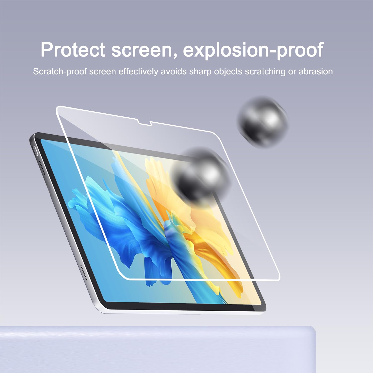 Ailun Screen Protector For Ipad Pro 11 Inch 2024 5Th Generation 2 Pack + 2 Pack Camera Lens Protector,Tempered Glass 0.33Mm,Face