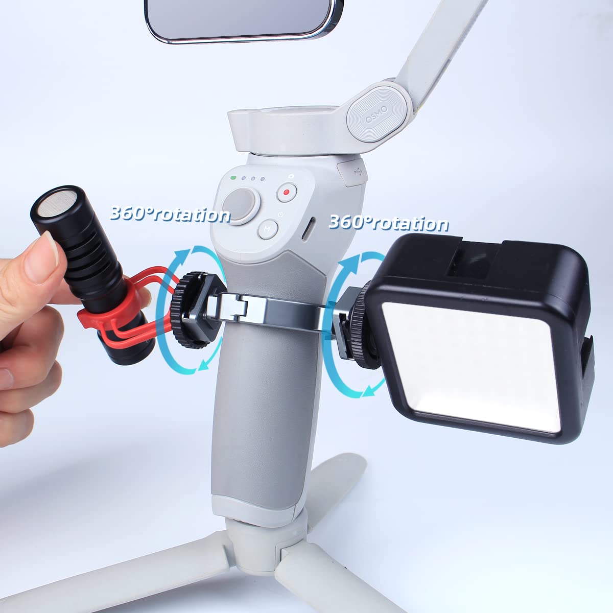 Cold Shoe Adapter For Dji Osmo Mobile Se 7P Om6 & Om4 Om5 & Om3 Dji Osmo Mobile Se 7P 3 4 5 6 Accessories,Applied To Microphone