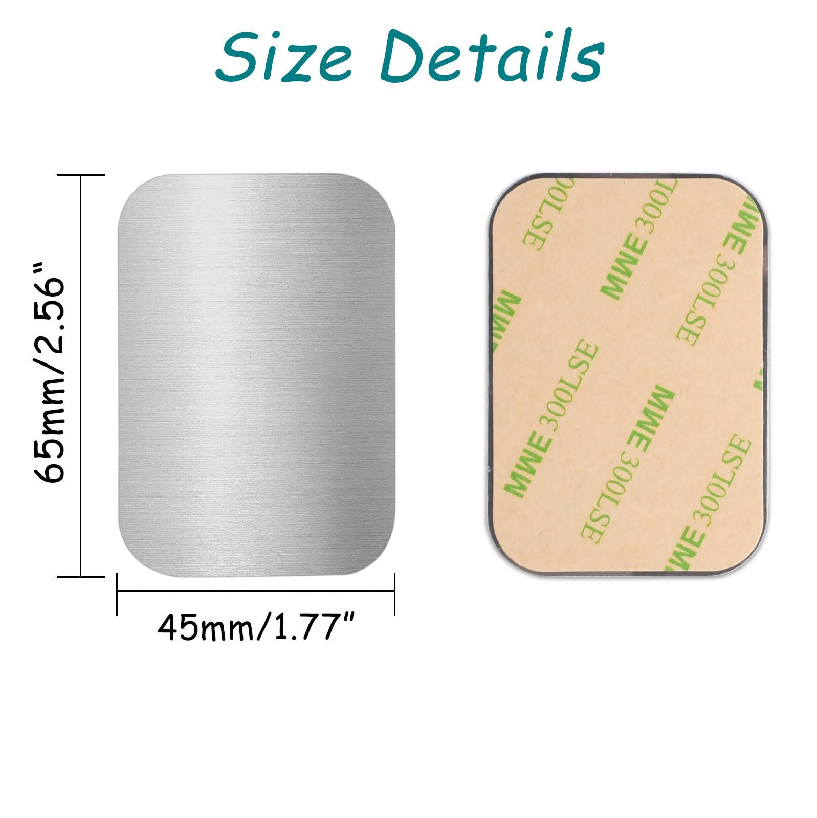 Fpmyb Metal Plates For Magnetic Car Phone Holder Cradle, Thin Steel Sheets Mount Metal Plates For Phone Case With Adhesive For M