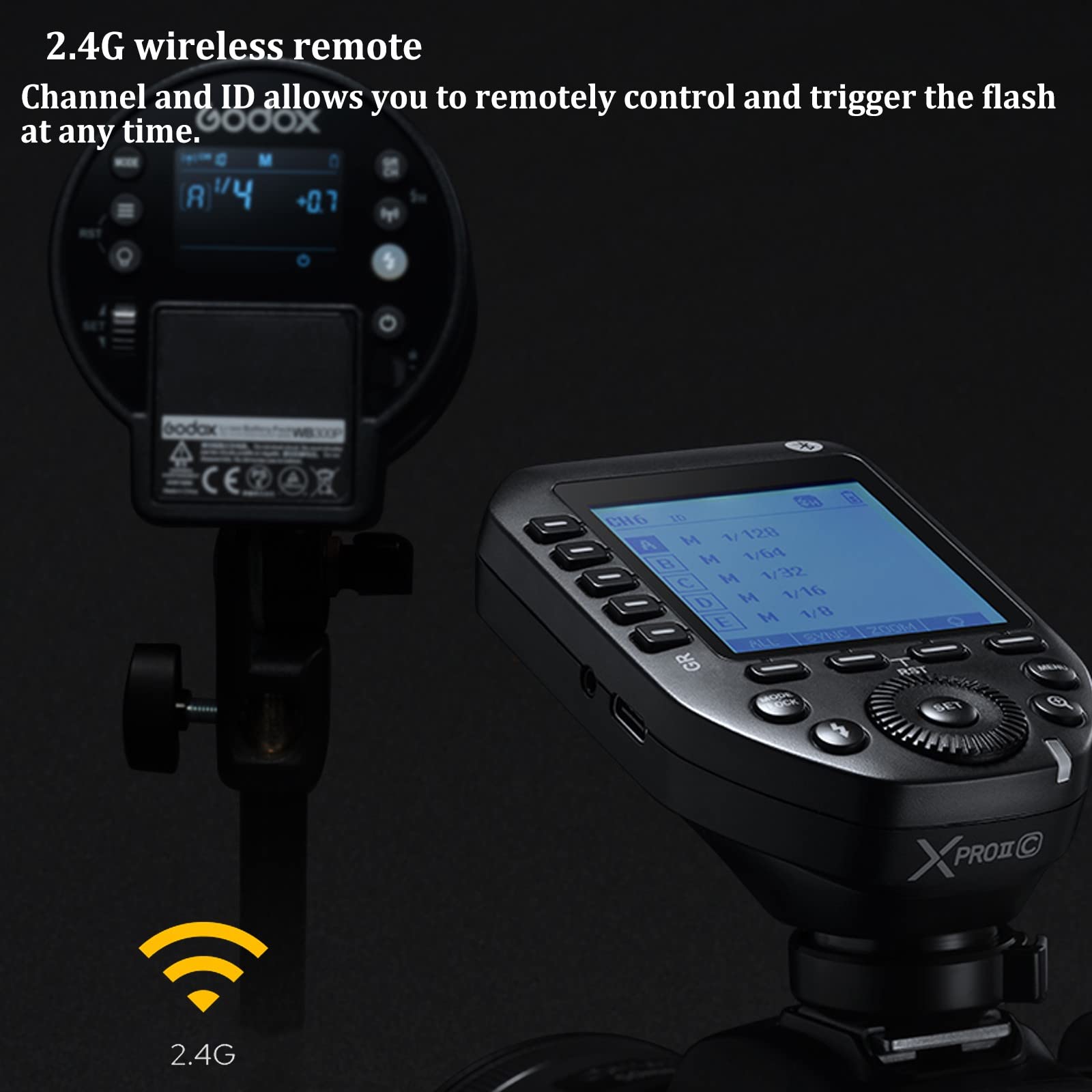 Godox Xproii-S Ttl Wireless Flash Trigger For Sony Cameras,2.4G 1/8000S Hss,Built-In Bluetooth For Smartphone App Control,Ttl Co