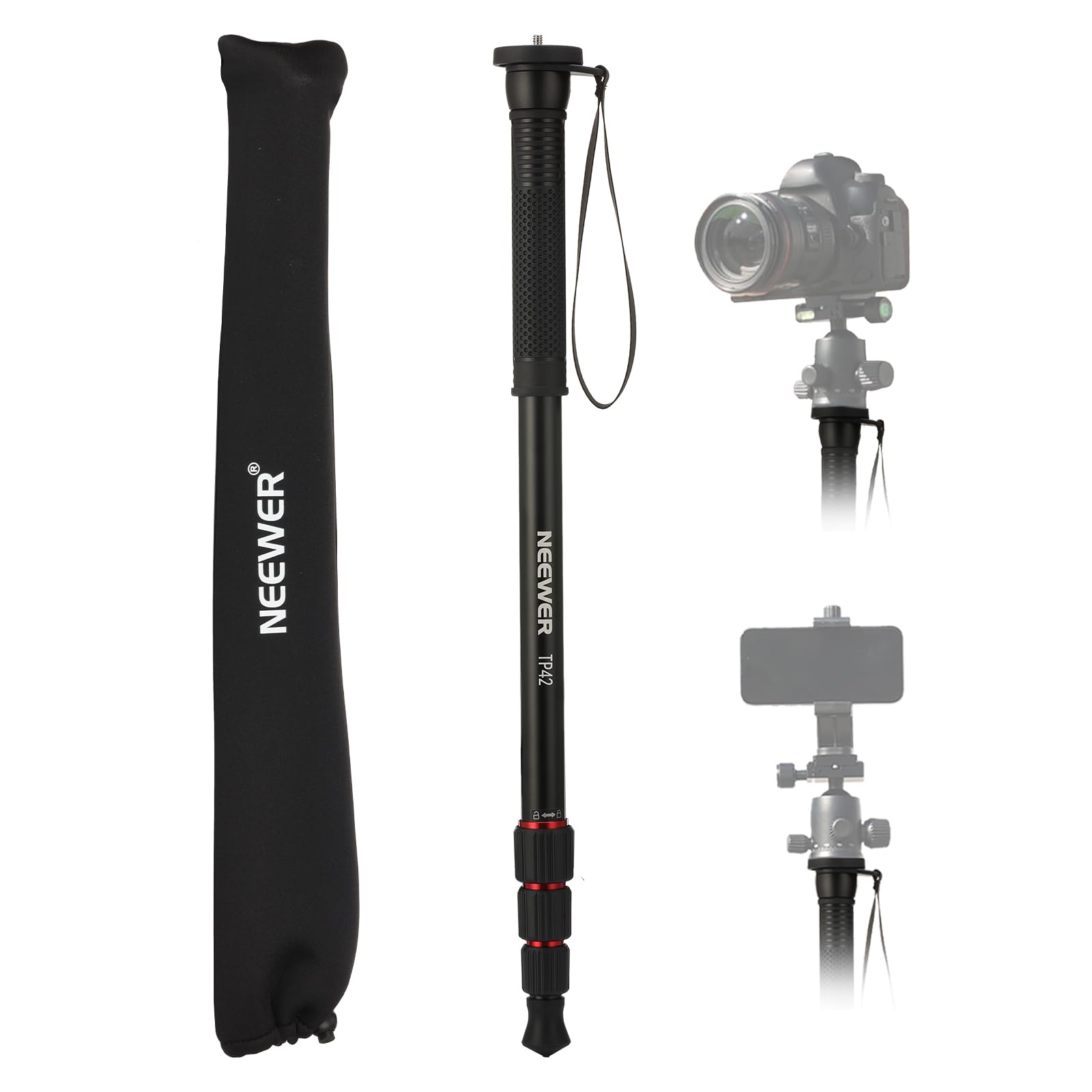 NEEWER 66.5 Camera Monopod Stand, Lightweight Aluminum Travel Selfie Stick for DSLR Camcorder Photography & Video Recording, 1/4