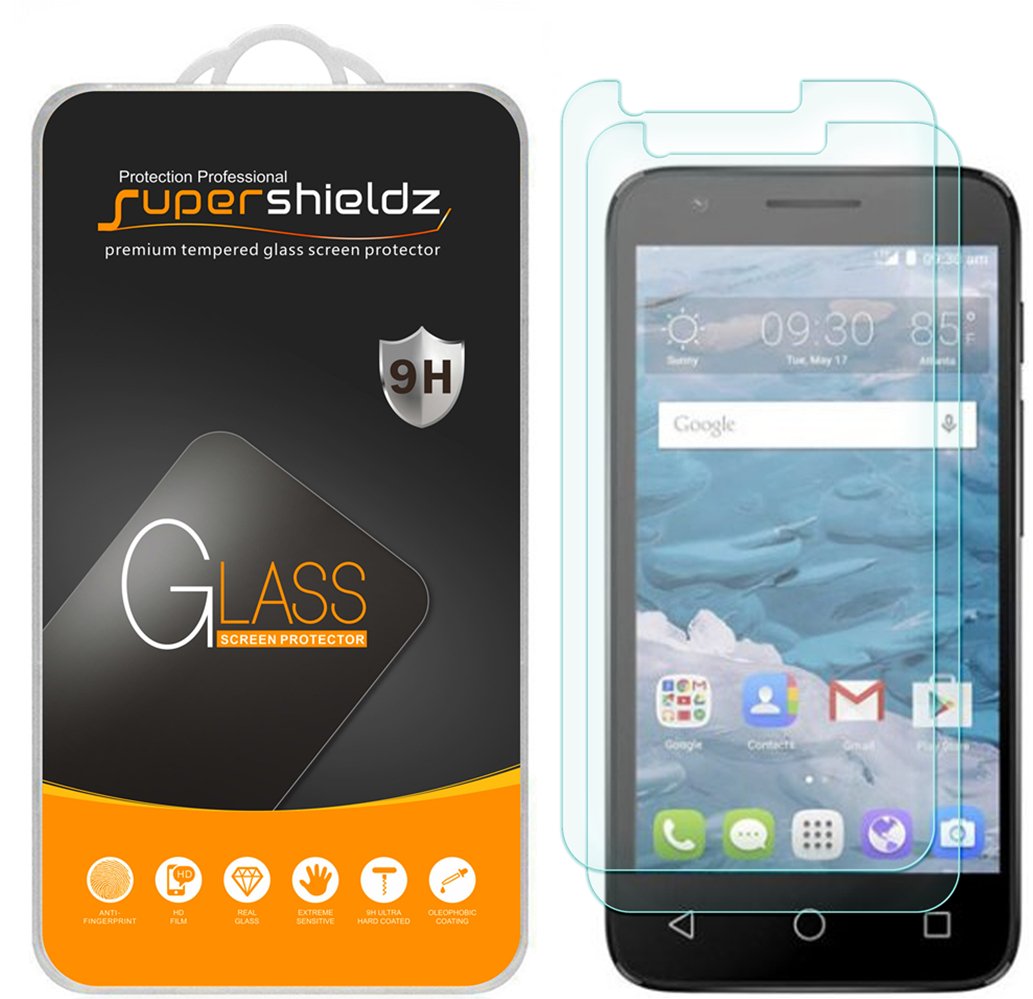 Supershieldz (2 Pack) Designed For Alcatel Ideal Tempered Glass Screen Protector, Anti Scratch, Bubble Free