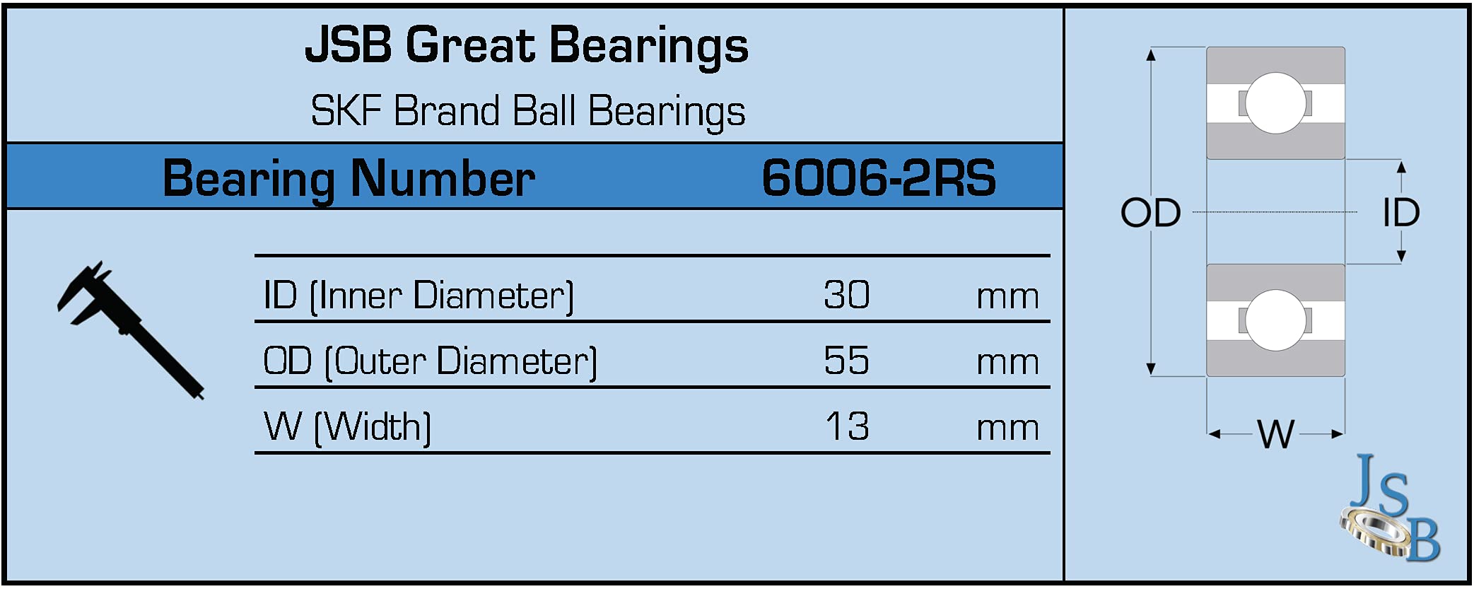 6006 2Rs Skf Brand Rubber Seal Ball Bearing 30X55X13 6006 2Rs 6006Rs