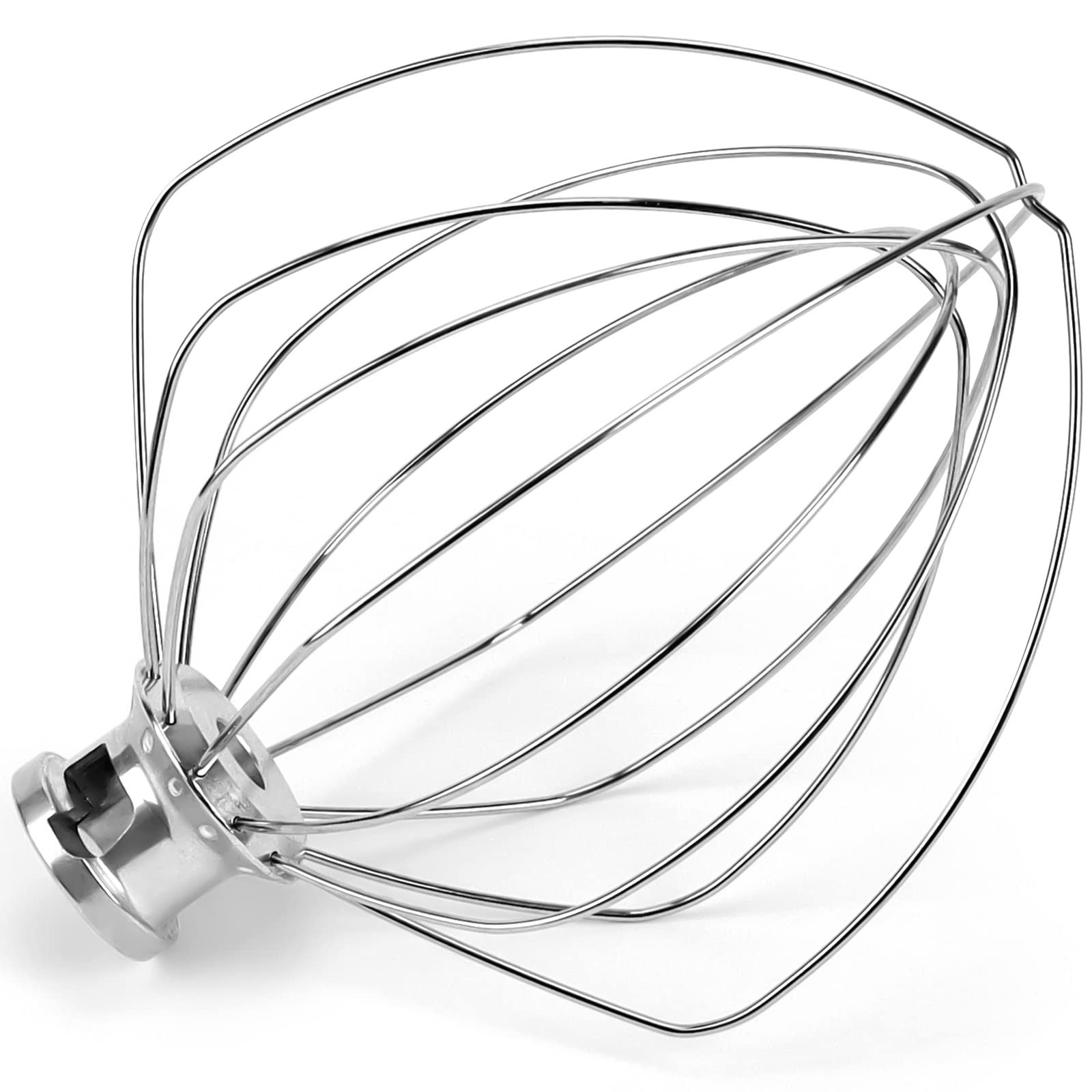 Kn256Ww 6 Wire Whip Kitchen Mixers Attachment Fits For 6 Quart Bowl Lift Stand Mixer Accessory Replacement,Stainless Steel Whisk
