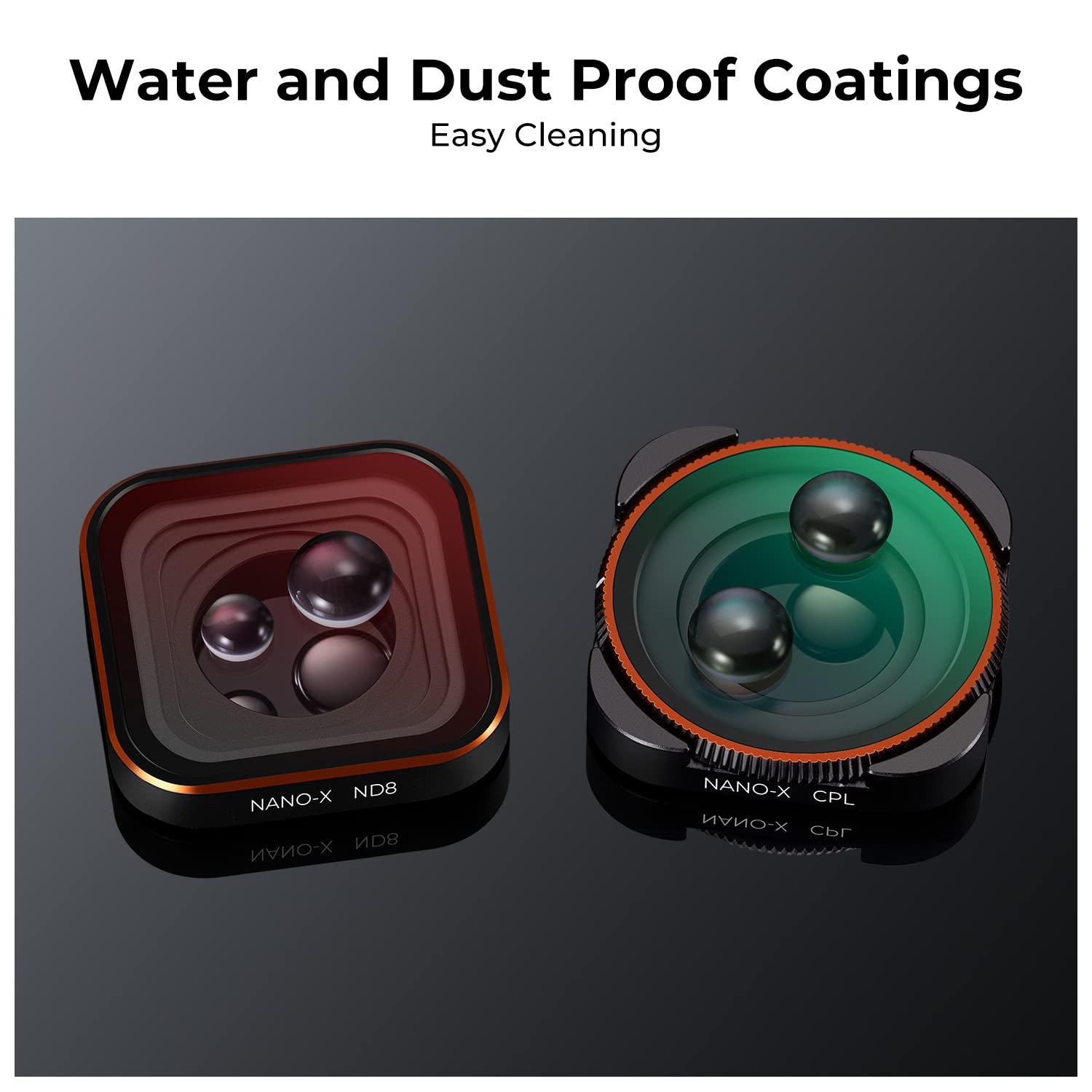 K&F Concept Nd Filter Set Compatible With Gopro Hero12, Hero11, Hero10, Hero9 Black, 6 Pack (Cpl/Nd8/Nd16/Nd32/Nd64/Nd1000) Hero