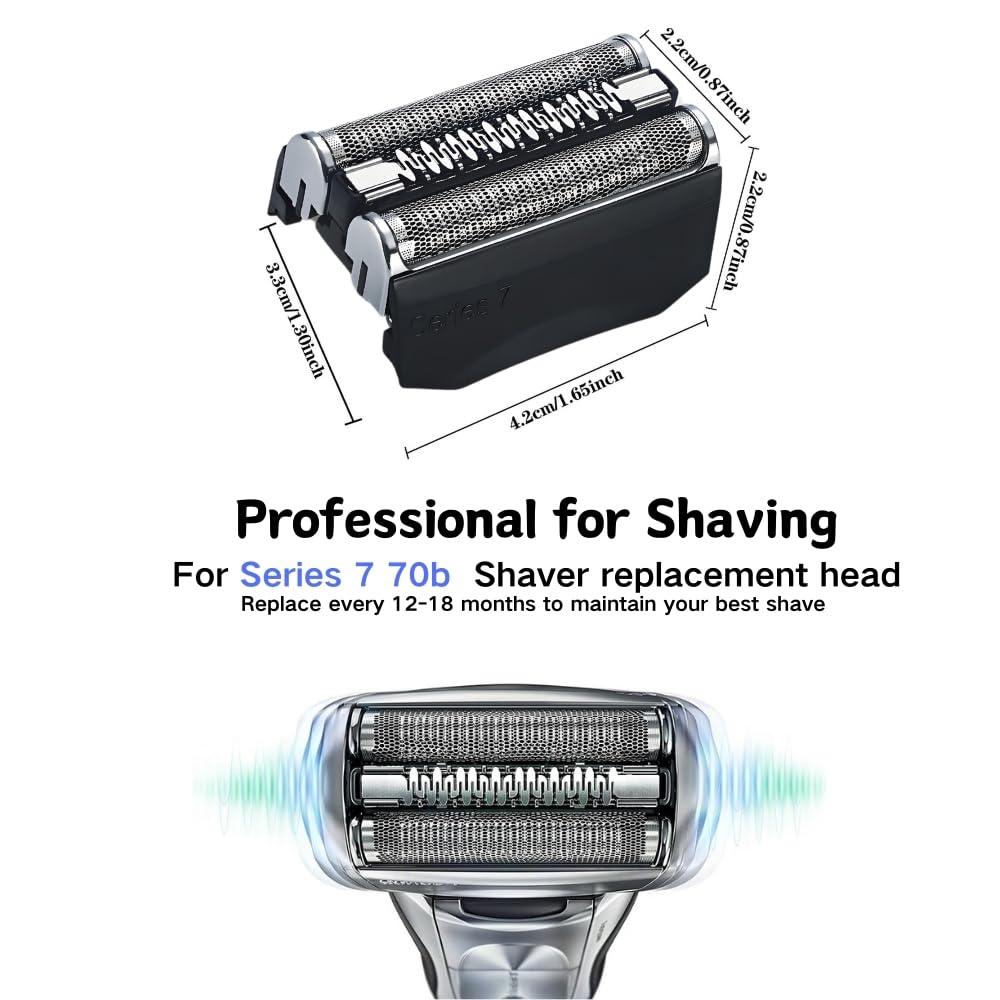 Series 7 70B Electric Shaver Replacement Head Compatible With Braun Series 7 Men Razor For 720Cc, 730Cc, 735S, 750Cc, 760Cc, 790