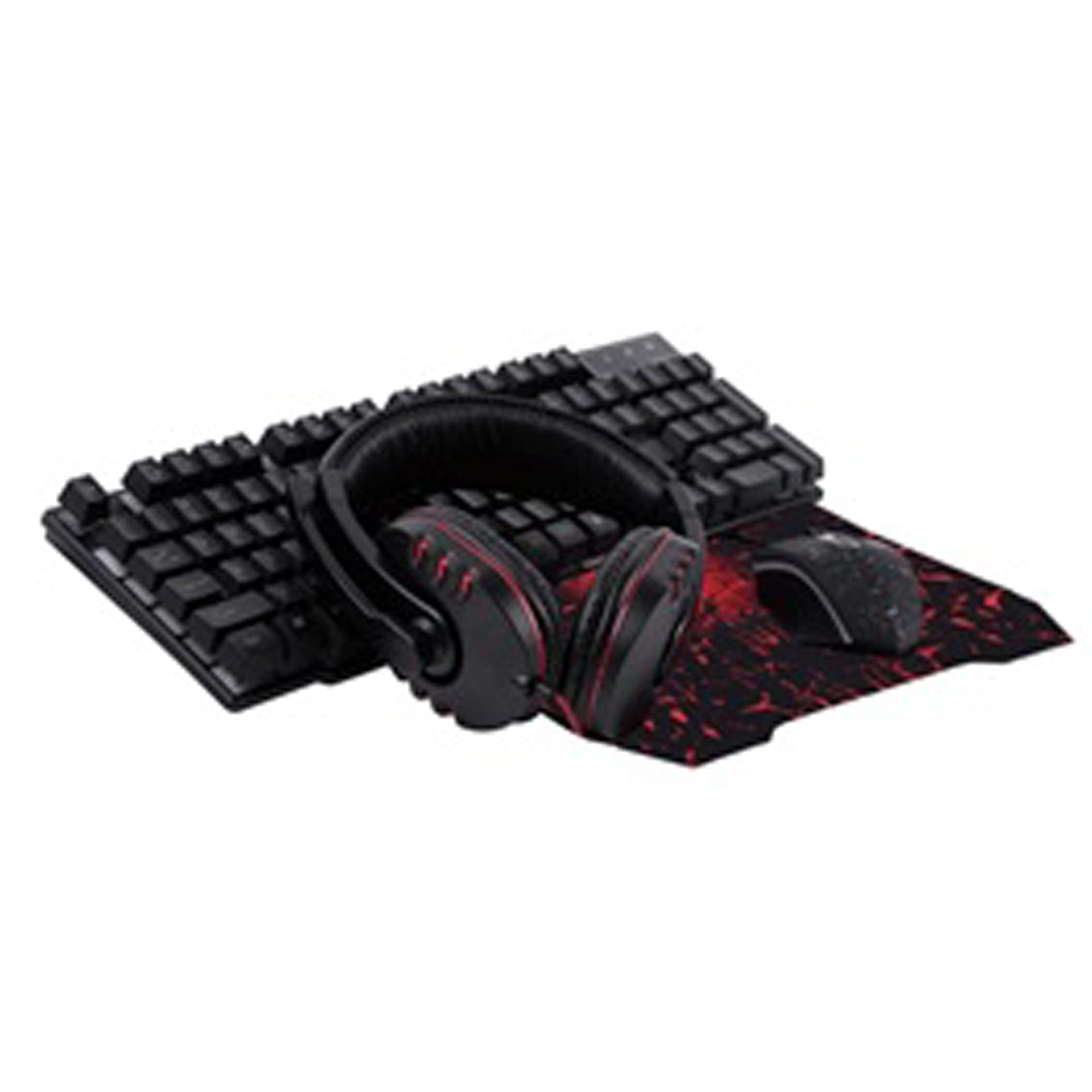 Sylvania Sgks100 4 In 1 Gaming Set With Keyboard, Mouse, Headset, And Mouse Pad For Windows Pcs