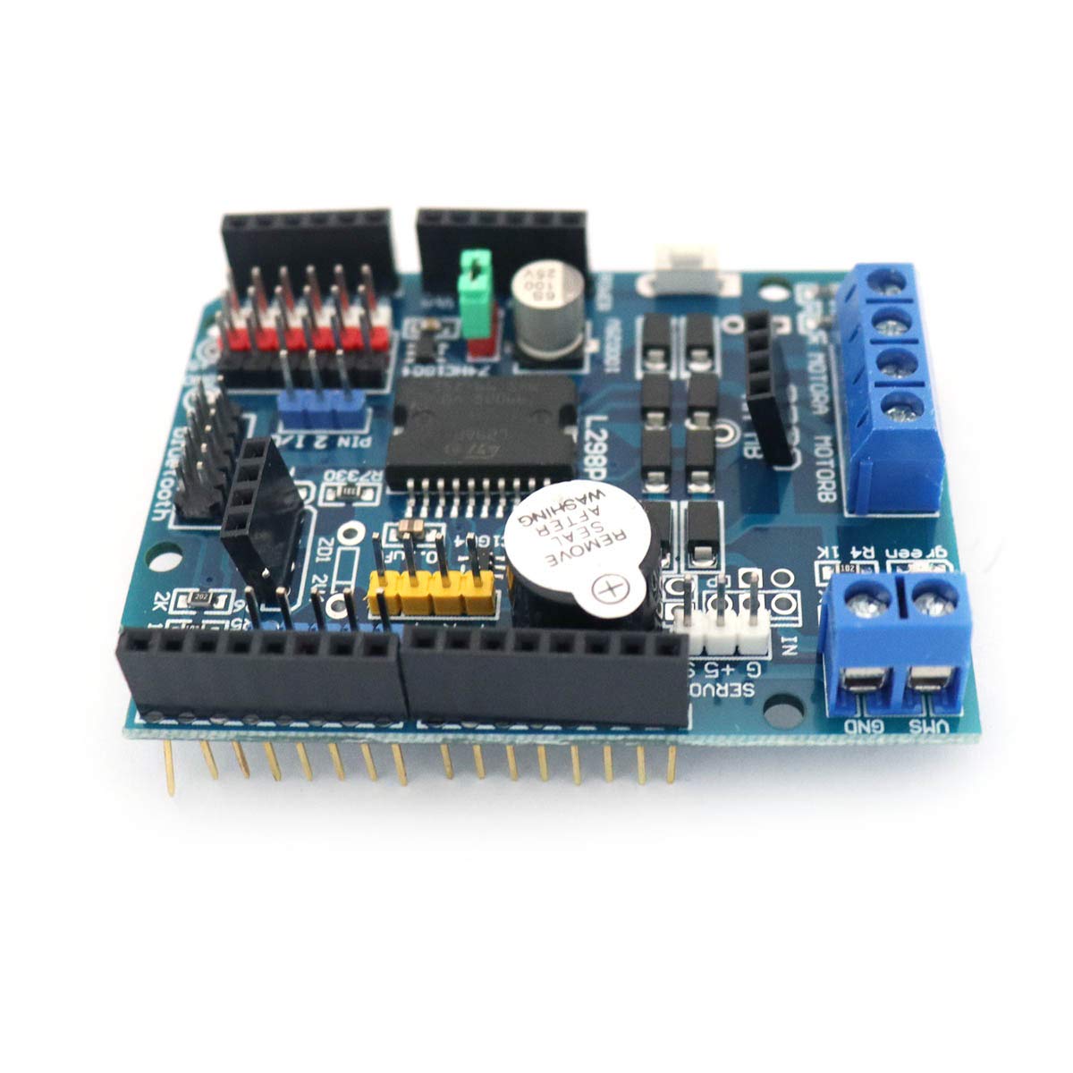 Fainwan L298P Dc Motor Drive Module L298P Dc Motor Drive Shield H Bridge Drive Expansion Board High Power Dc Stepper Motor Contr