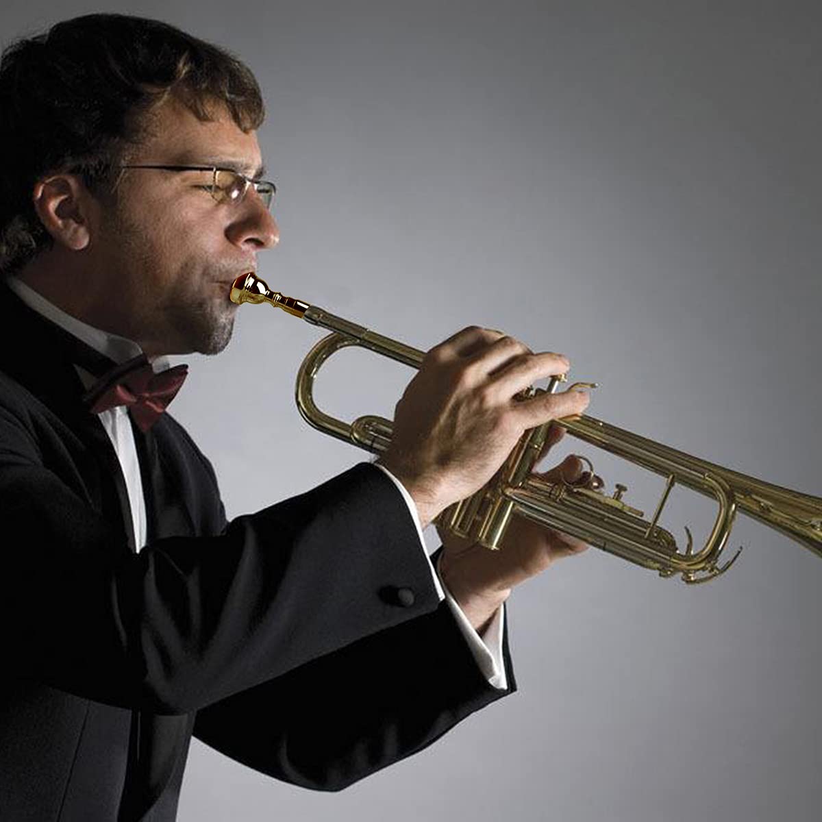 Gold Trumpet Mouthpiece 7C 5C 3C Trumpet Mouthpiece Set With Box Cleaning Cloth Compatible With Yamaha Bach Conn King Musical In