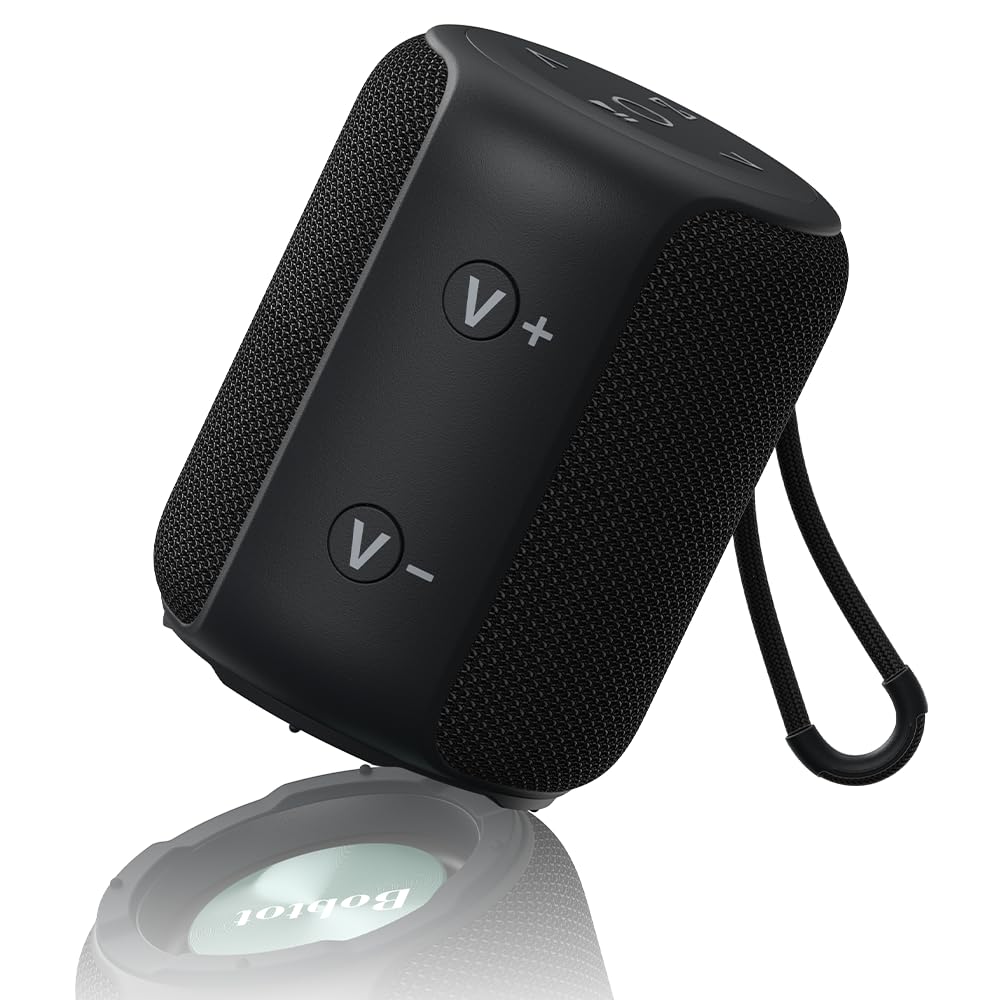 Bobtot Portable Speaker Bluetooth, IPX6 Shower Speaker Waterproof, 25H Playing Time, Loud and Stereo Sound with Bass, Dual Pairi