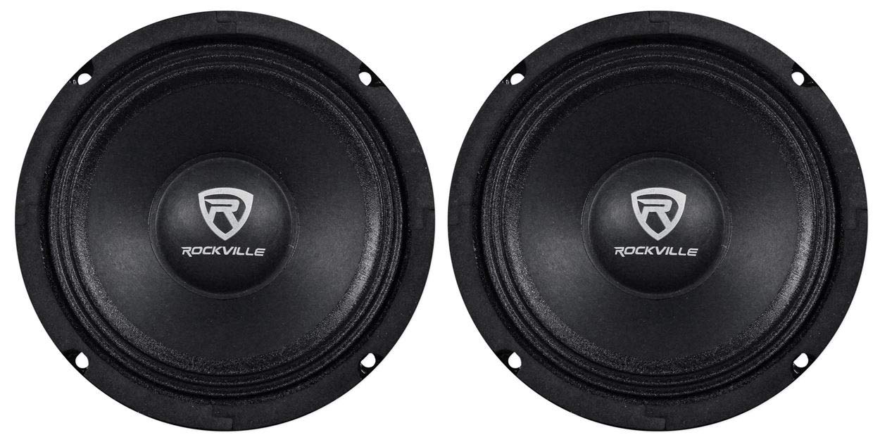 Rockville RM64PRO 6.5 4-Ohm Mid-Bass Midrange Car Speakers, 400W Peak, 100W RMS, CEA Compliant, Kevlar Reinforced Cone, 2-Piece