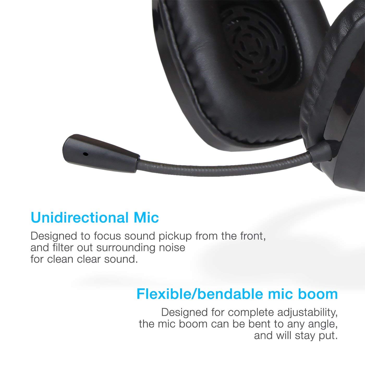 Cyber Acoustics Stereo Usb Headset, In Line Controls For Volume & Mic Mute, Noise Cancelling Mic & Flexible Boom For Pc & Mac, P