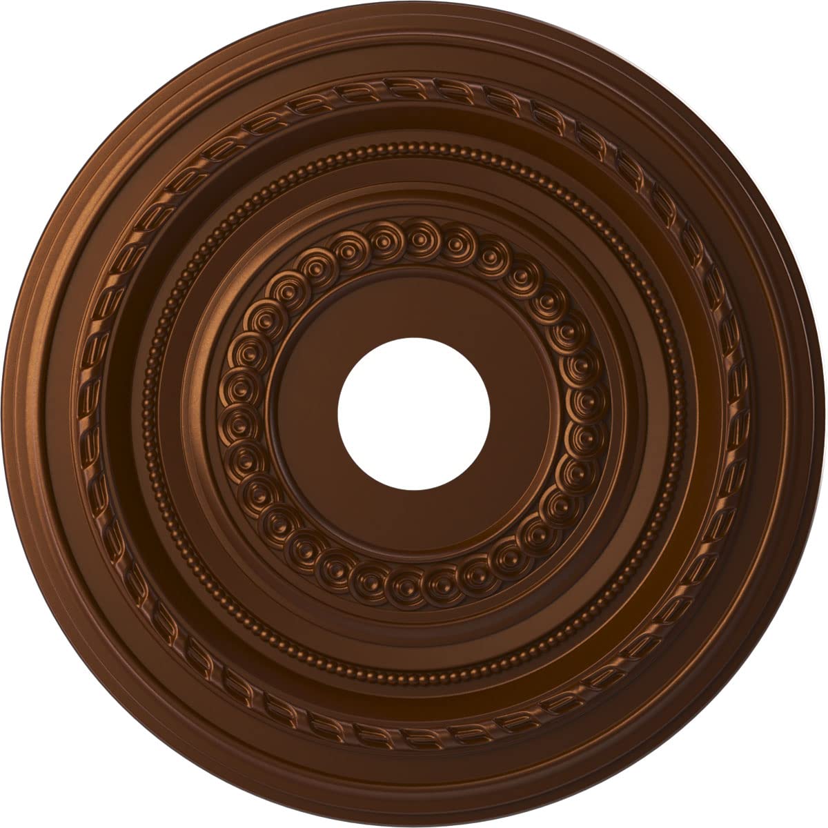 Ekena Millwork Cmp19Cocdc Cole Thermoformed Pvc Ceiling Medallion (Fits Canopies Up To 5 1/8''), 19''Od X 3 1/2''Id X 1''P, Meta