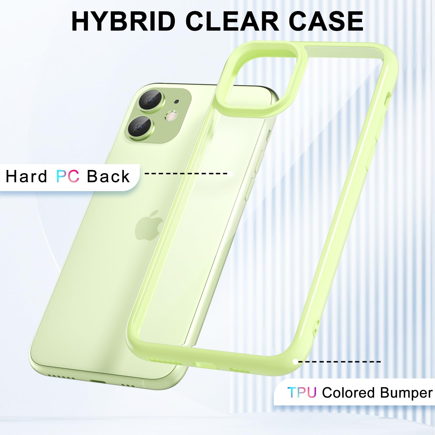 Loeoel For Iphone 11 Case Clear, Transparent Hybrid 11 Phone Case [Hard Plastic & Soft Silicone Bumper] Acrylic Non Yellowing Th