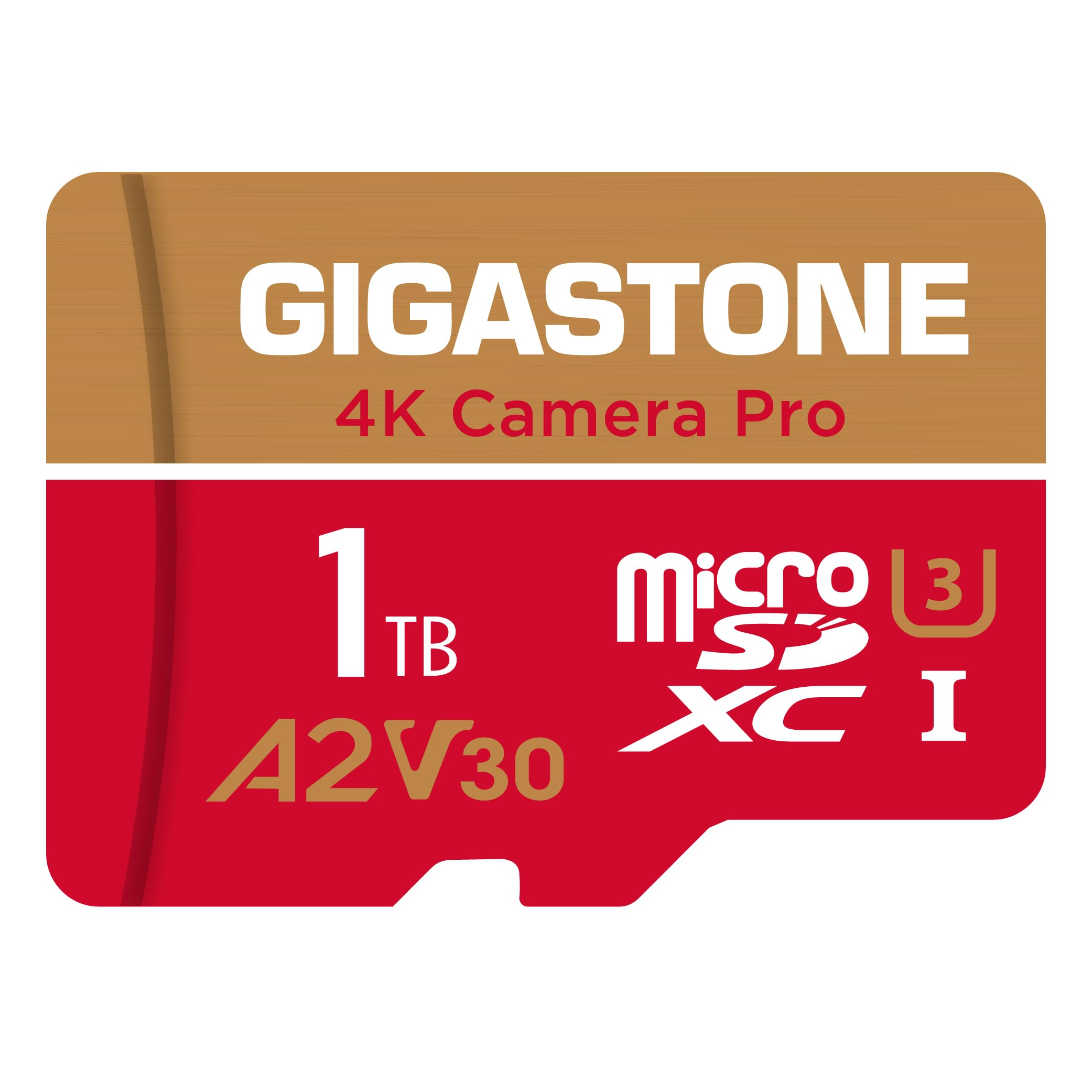 [5 Yrs Free Data Recovery] GIGASTONE 1TB Micro SD Card, 4K Camera Pro, R/W up to 150/130 MB/s, 4K Video Recording for GoPro, DJI, Drone, MicroSDXC Memory Card UHS I U3 A2 V30, with Adapter